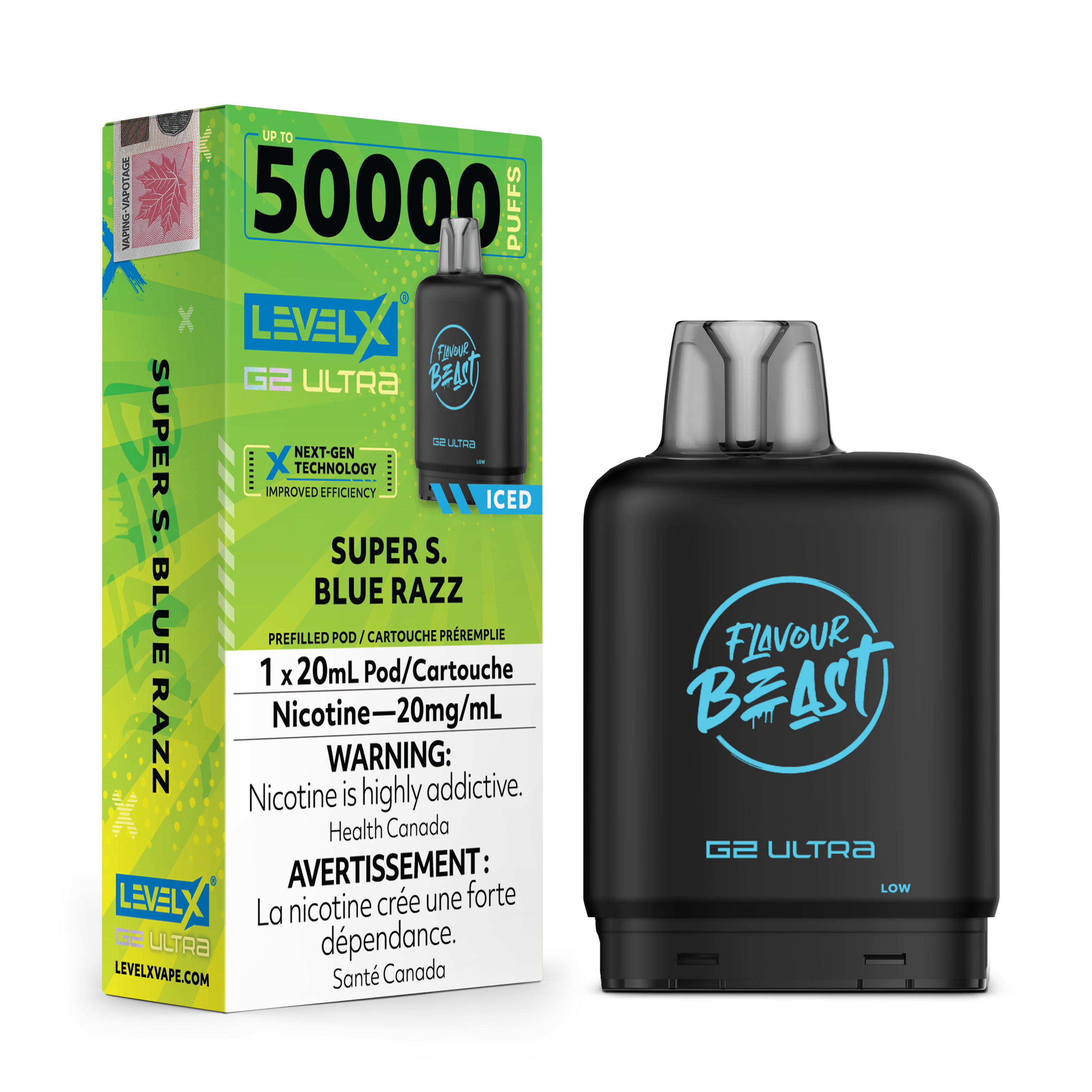 SUPER SOUR BLUE RAZZ ICED- FLAVOUR BEAST LEVEL X G2 ULTRA (20mL)