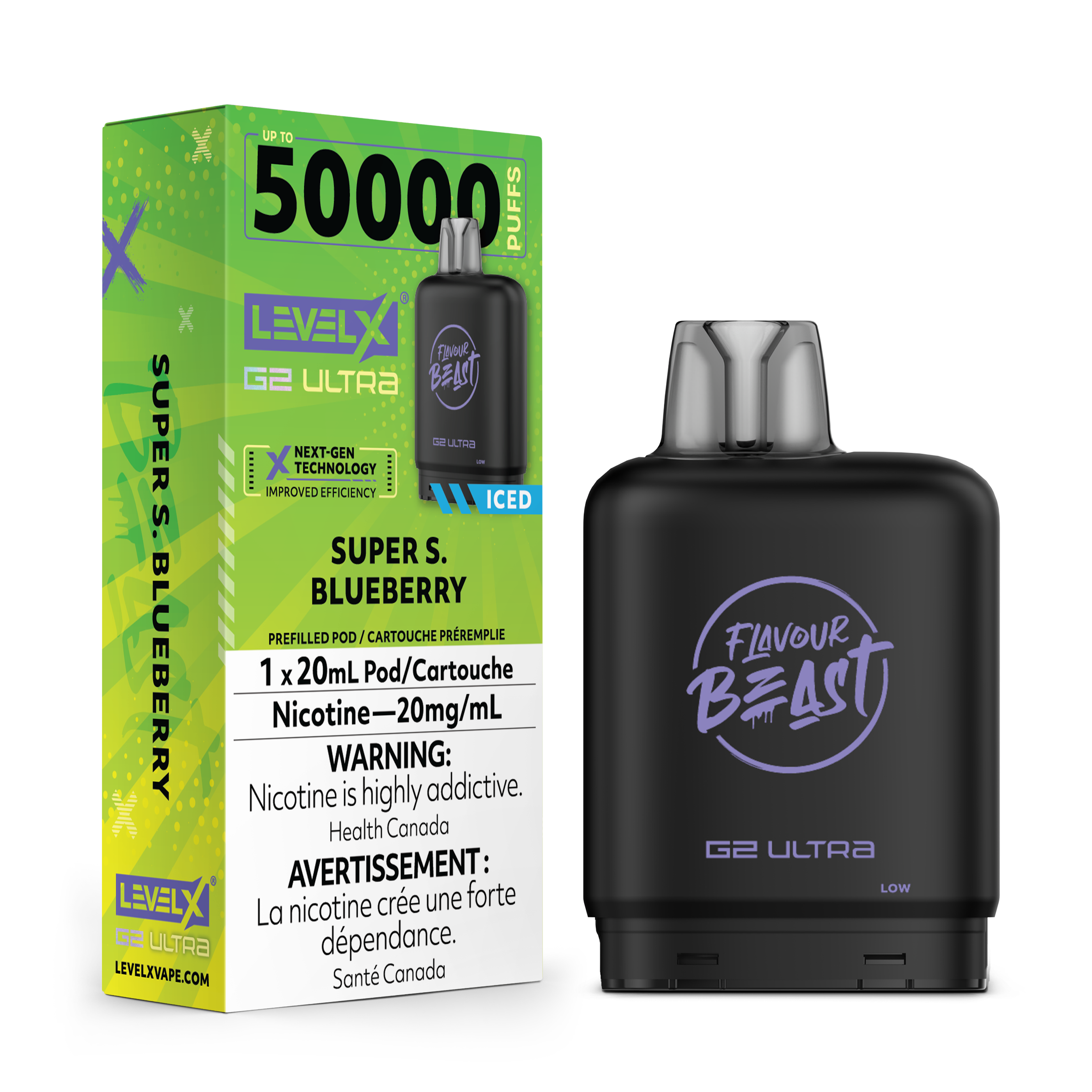 SUPER SOUR BLUEBERRY ICED- FLAVOUR BEAST LEVEL X G2 ULTRA (20mL)