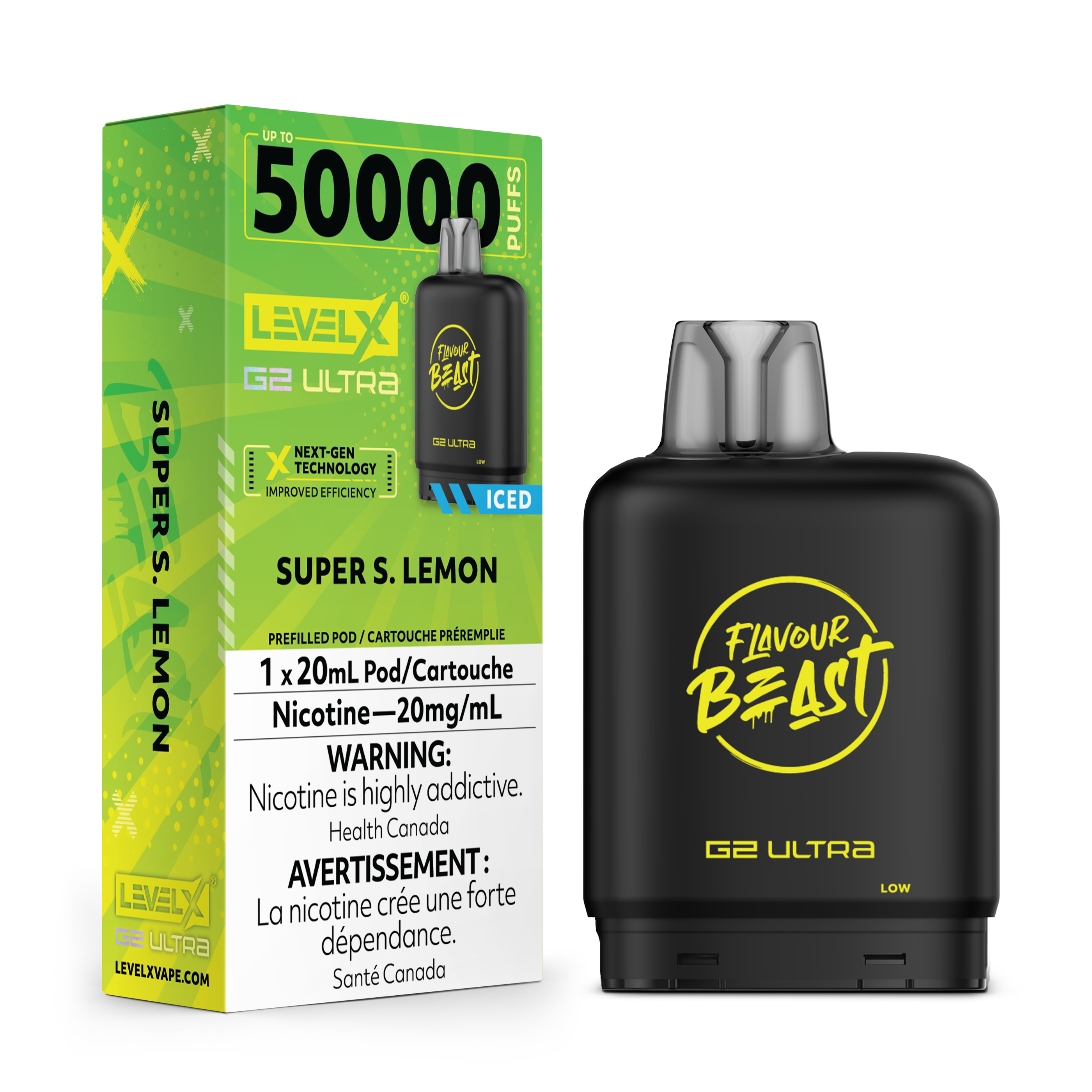 SUPER SOUR LEMON ICED- FLAVOUR BEAST LEVEL X G2 ULTRA (20mL)