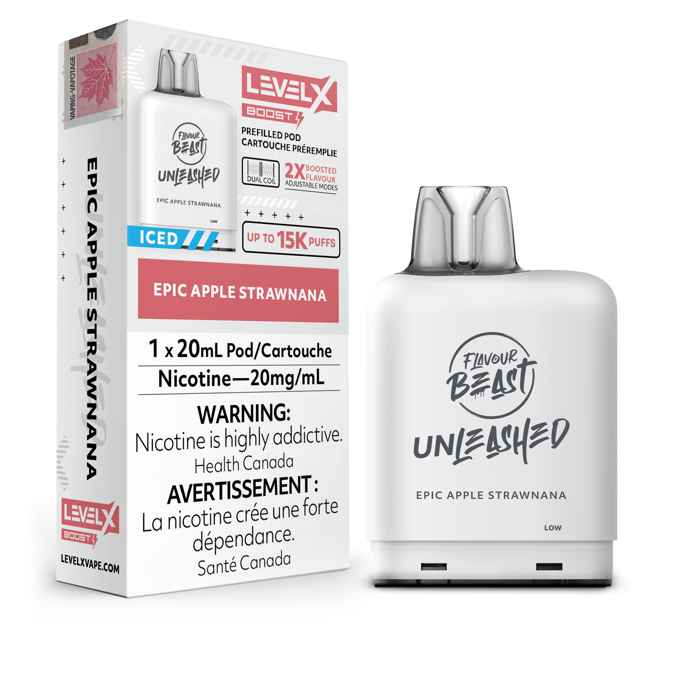 EPIC APPLE STRAWNANA - LEVEL X FB UNLEASHED BOOST (20mL) (ONTARIO)