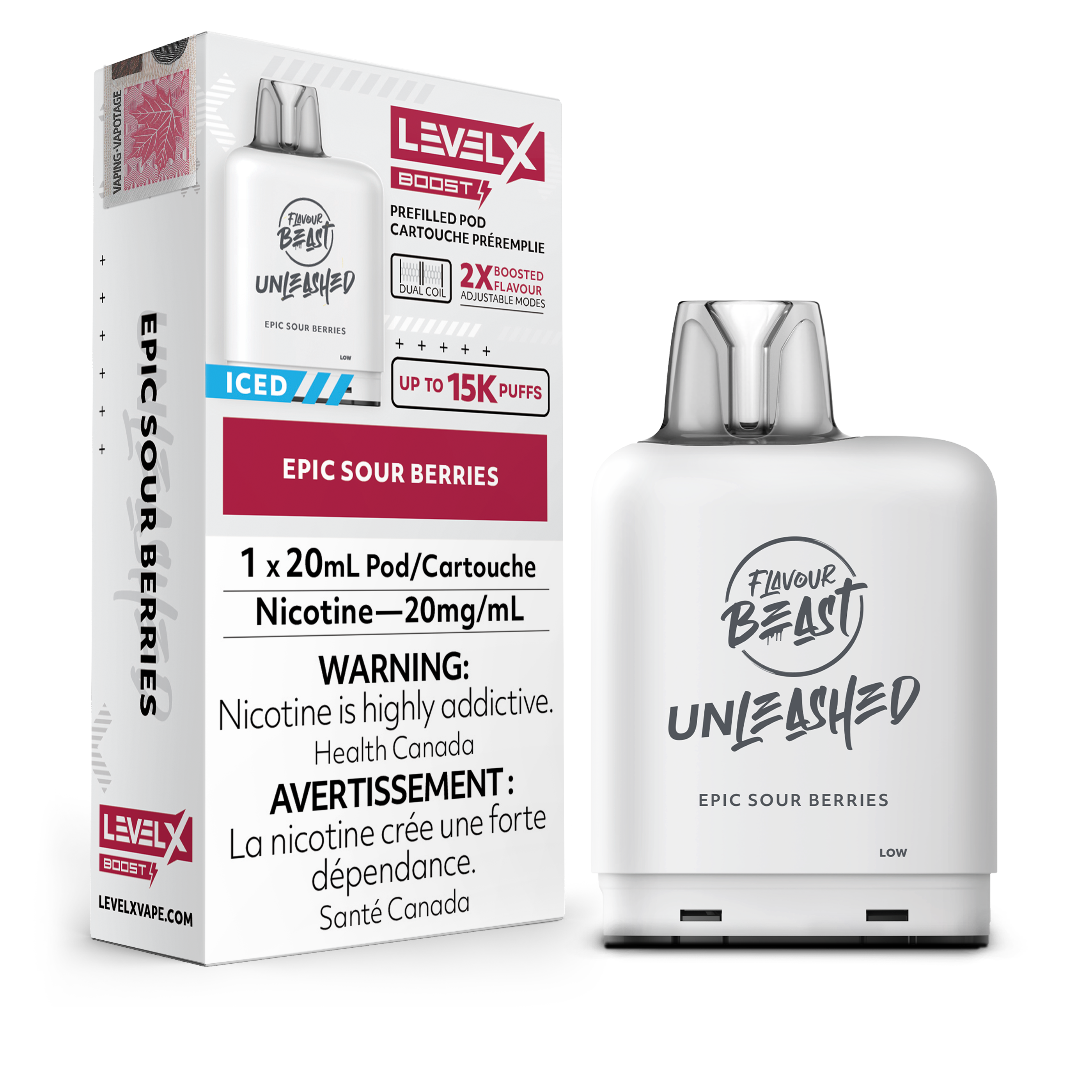 EPIC SOUR BERRIES - LEVEL X FB UNLEASHED BOOST (20mL) (ONTARIO)