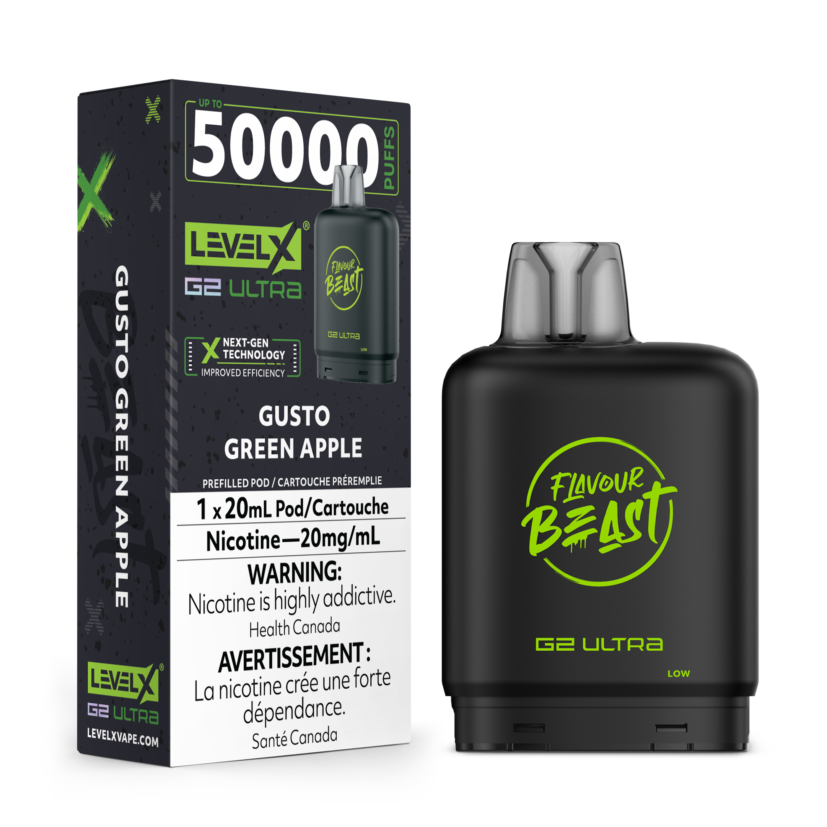 GUSTO GREEN APPLE - FLAVOUR BEAST LEVEL X G2 ULTRA (20mL) (ONTARIO)