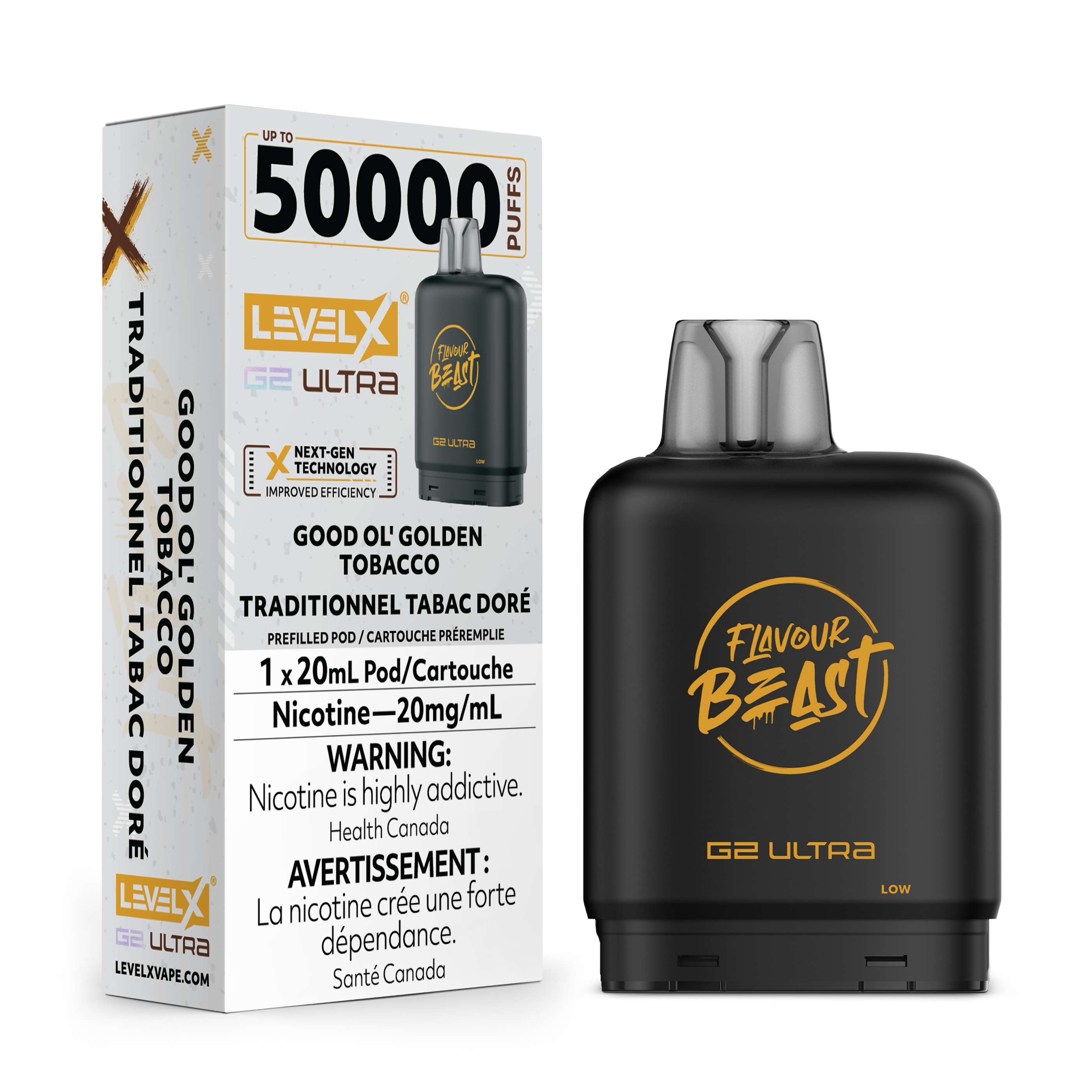 GOOD OL' GOLDEN TOBACCO - FLAVOUR BEAST LEVEL X G2 ULTRA (20mL) (ONTARIO)