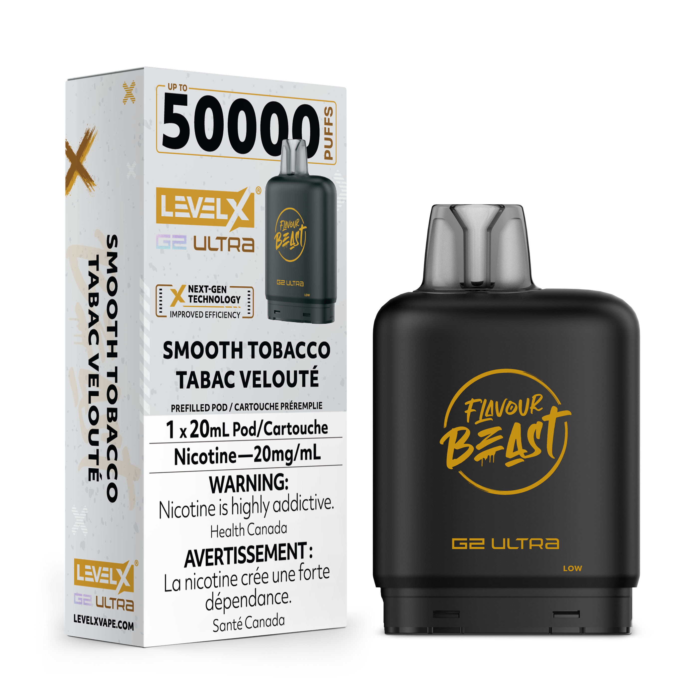 SMOOTH TOBACCO - FLAVOUR BEAST LEVEL X G2 ULTRA (20mL) (ONTARIO)