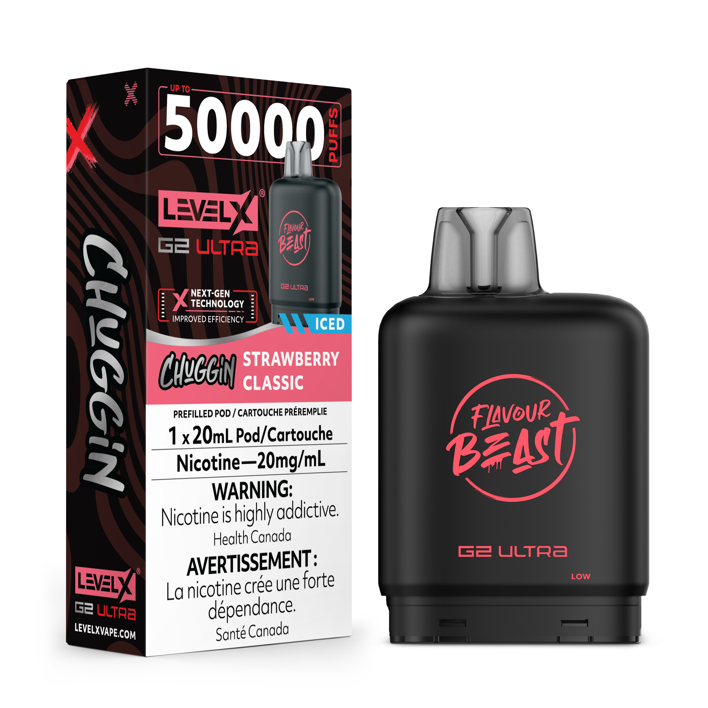 STRAWBERRY CLASSIC - FLAVOUR BEAST LEVEL X G2 ULTRA (20mL) (ONTARIO)
