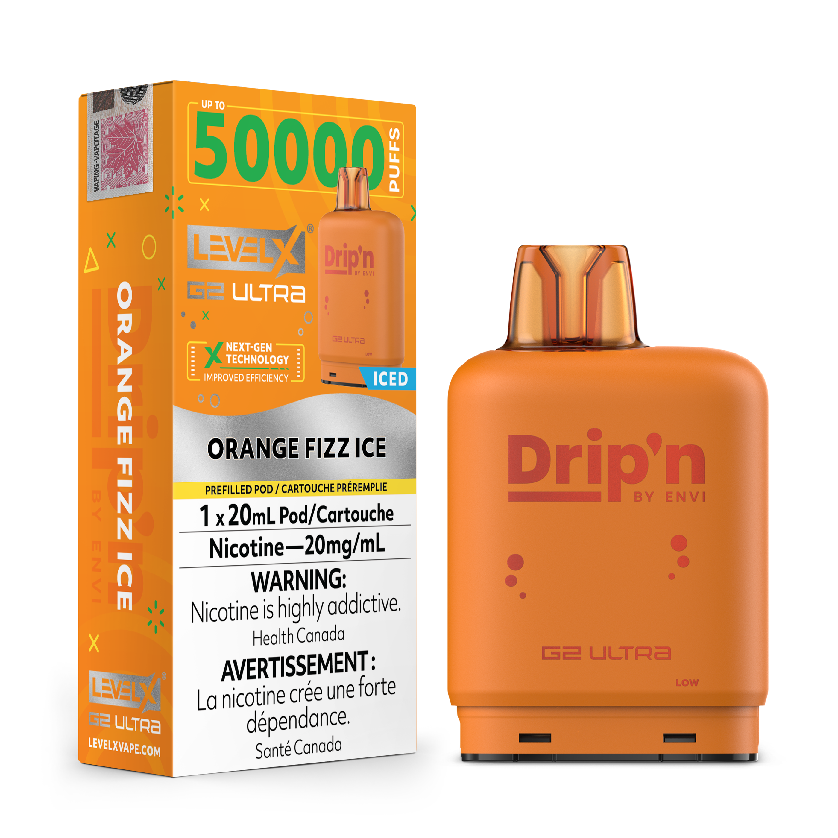 ORANGE FIZZ ICE - LEVEL X G2 DRIP'N ULTRA (20mL) (ONTARIO)