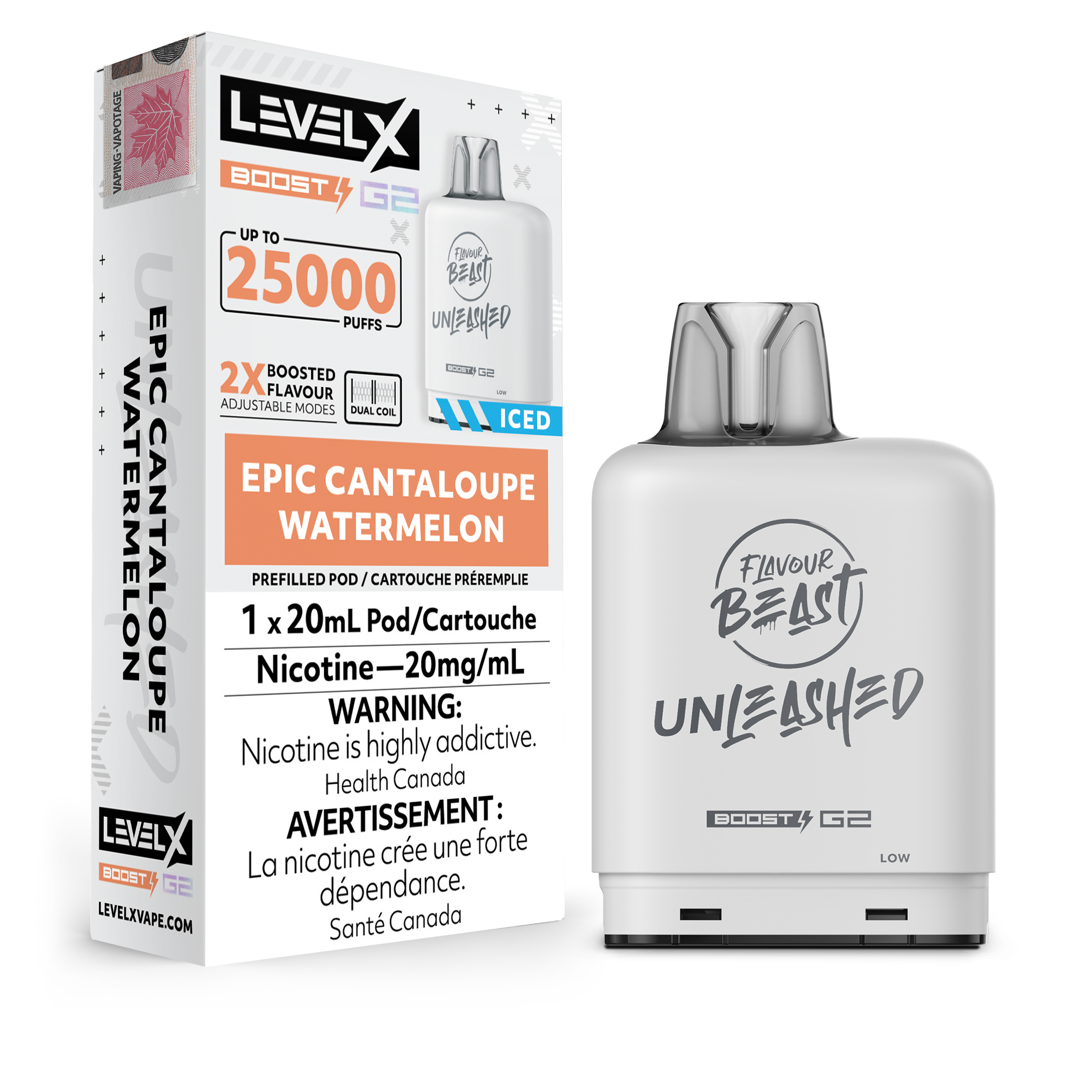 EPIC CANTALOUPE WATERMELON - LEVEL X FB UNLEASHED BOOST (20mL) (ONTARIO)