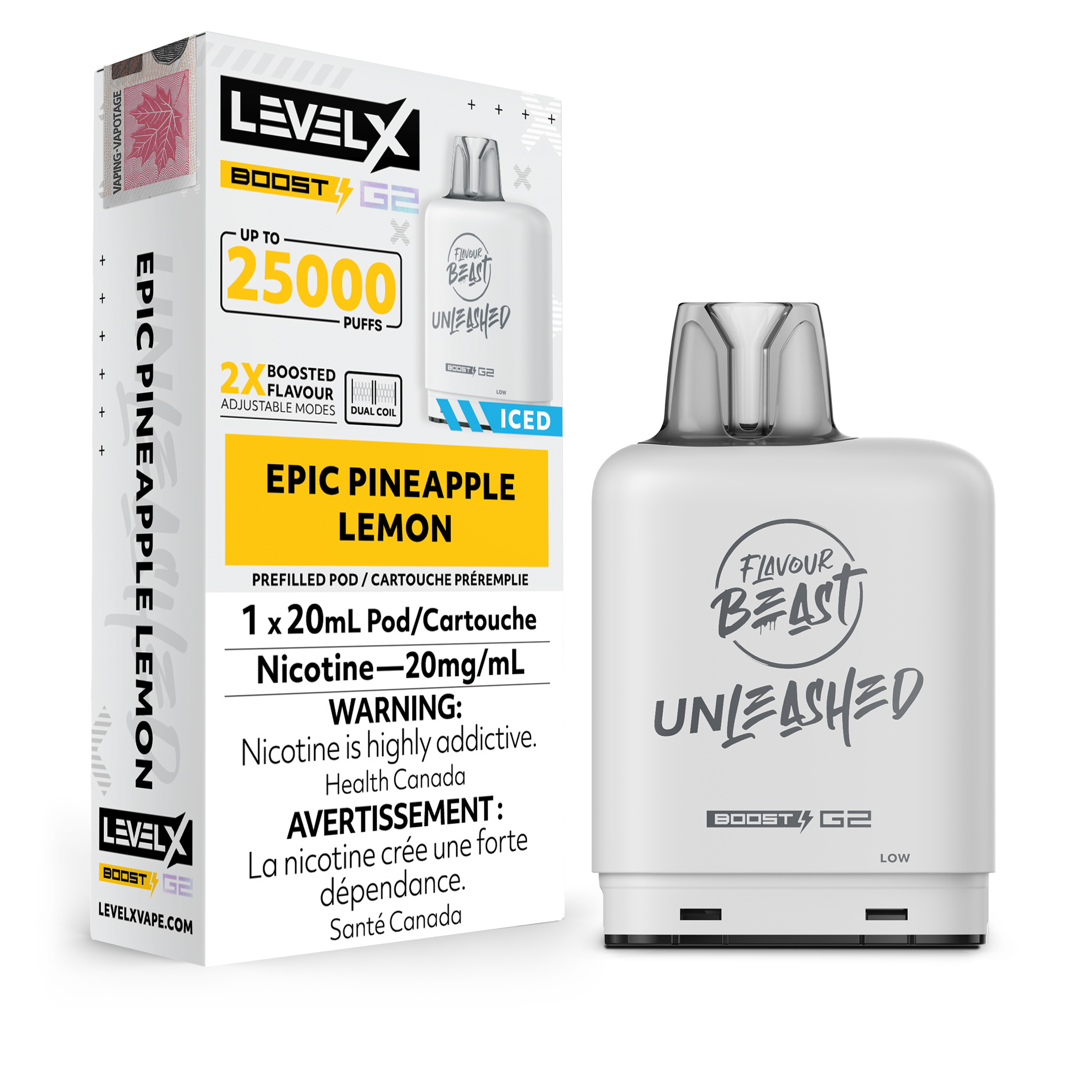 EPIC PINEAPPLE LEMON - LEVEL X FB UNLEASHED BOOST (20mL) (ONTARIO)