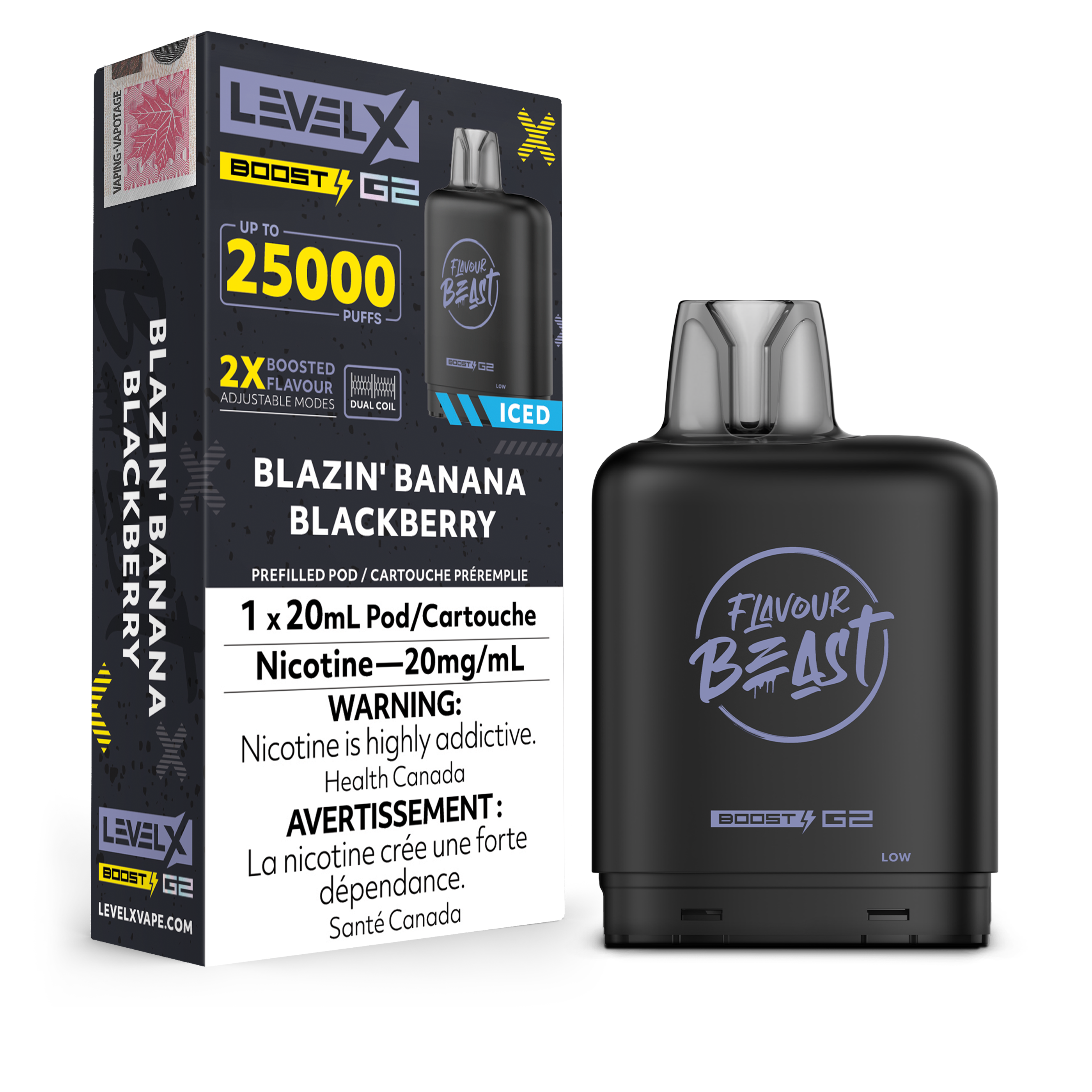 BLAZIN' BANANA BLACKBERRY - LEVEL X FB BOOST (20mL) (ONTARIO)