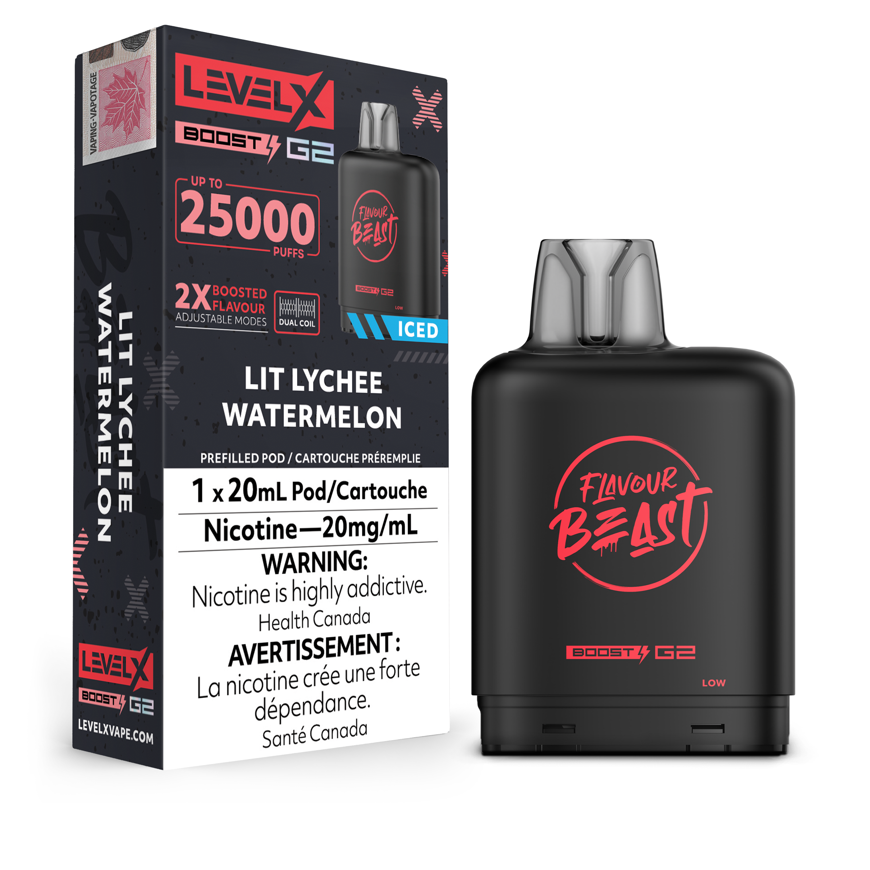 LIT LYCHEE WATERMELON - LEVEL X FB BOOST (20mL) (ONTARIO)