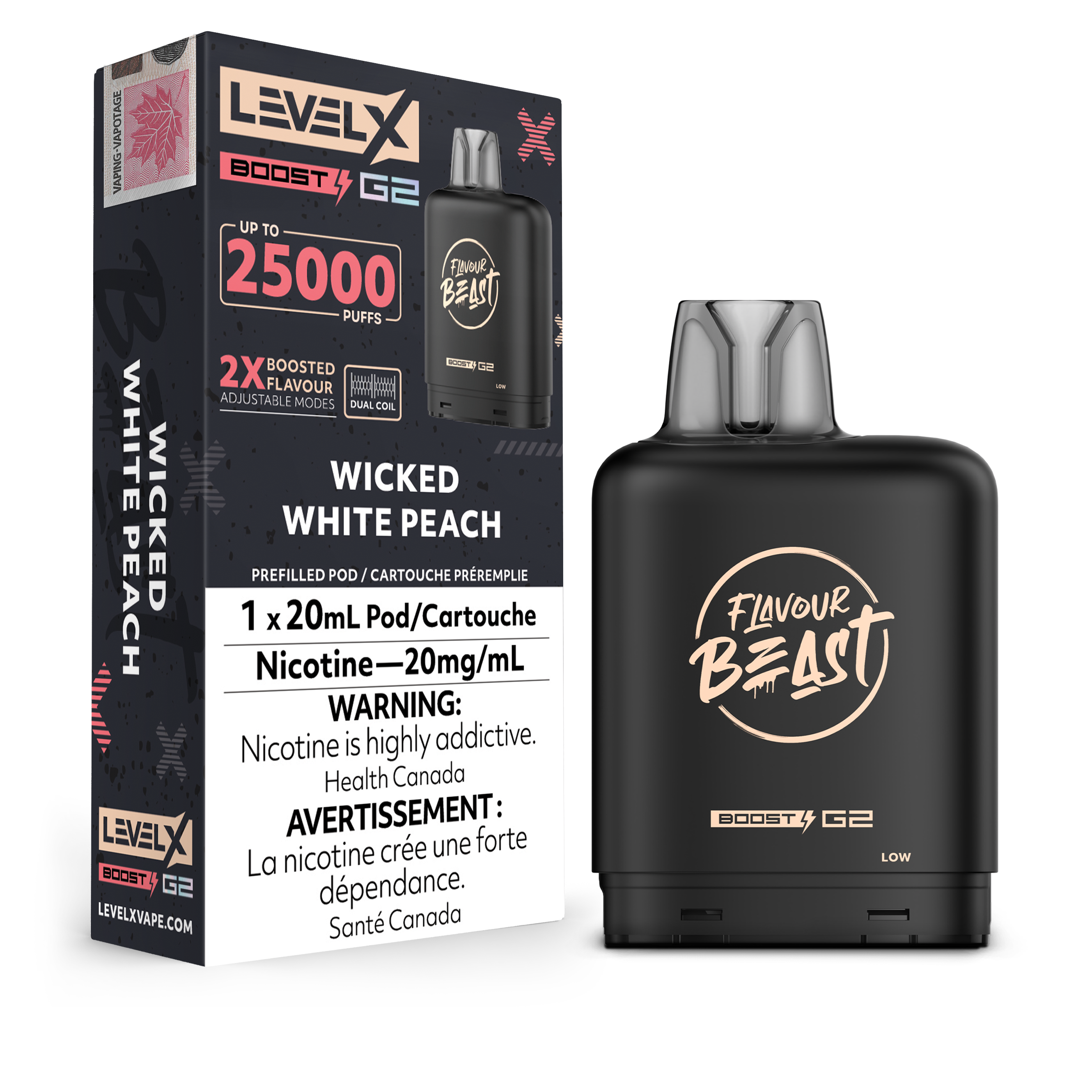 WICKED WHITE PEACH - LEVEL X FB BOOST (20mL) (ONTARIO)
