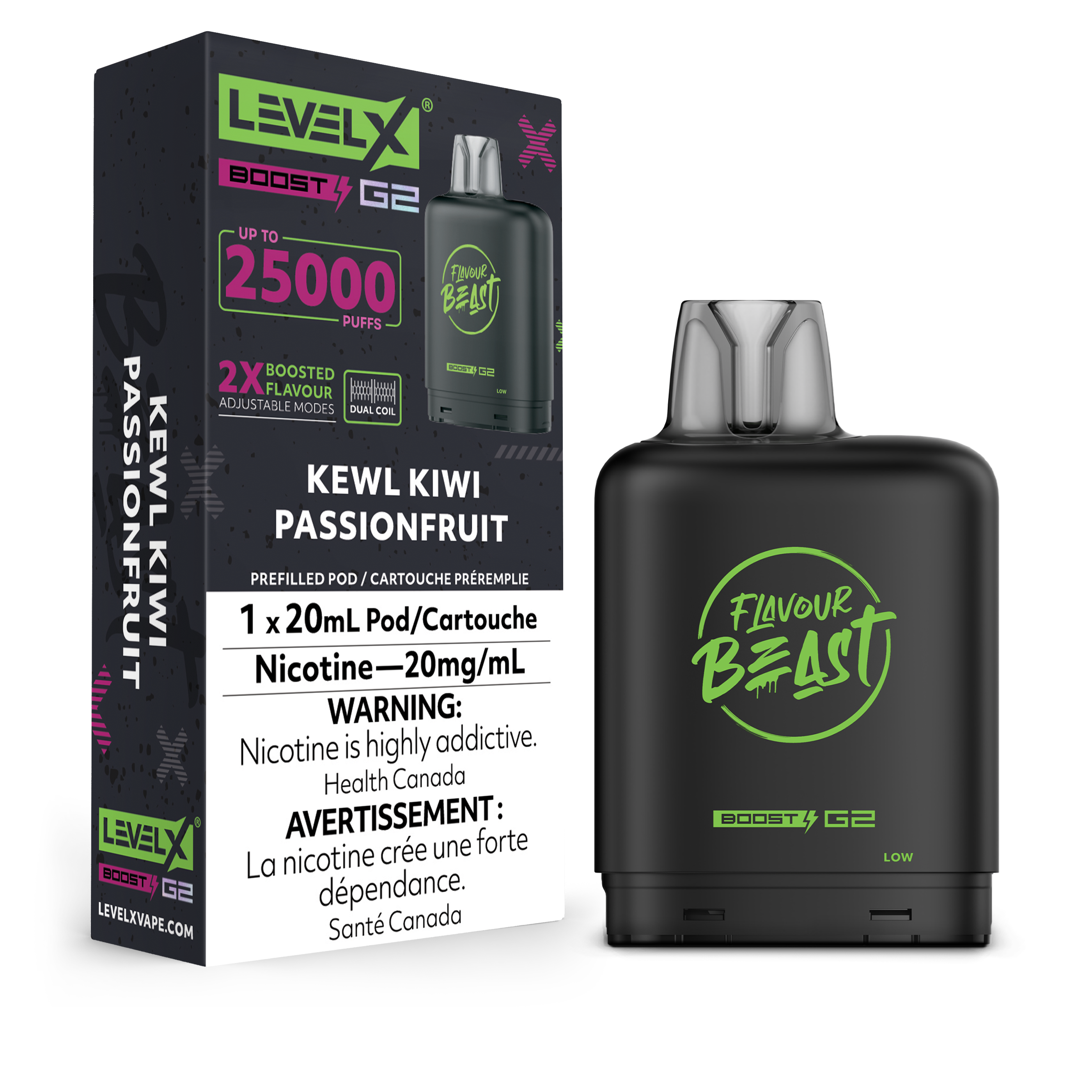 KEWL KIWI PASSIONFRUIT - LEVEL X FB BOOST (20mL) (ONTARIO)