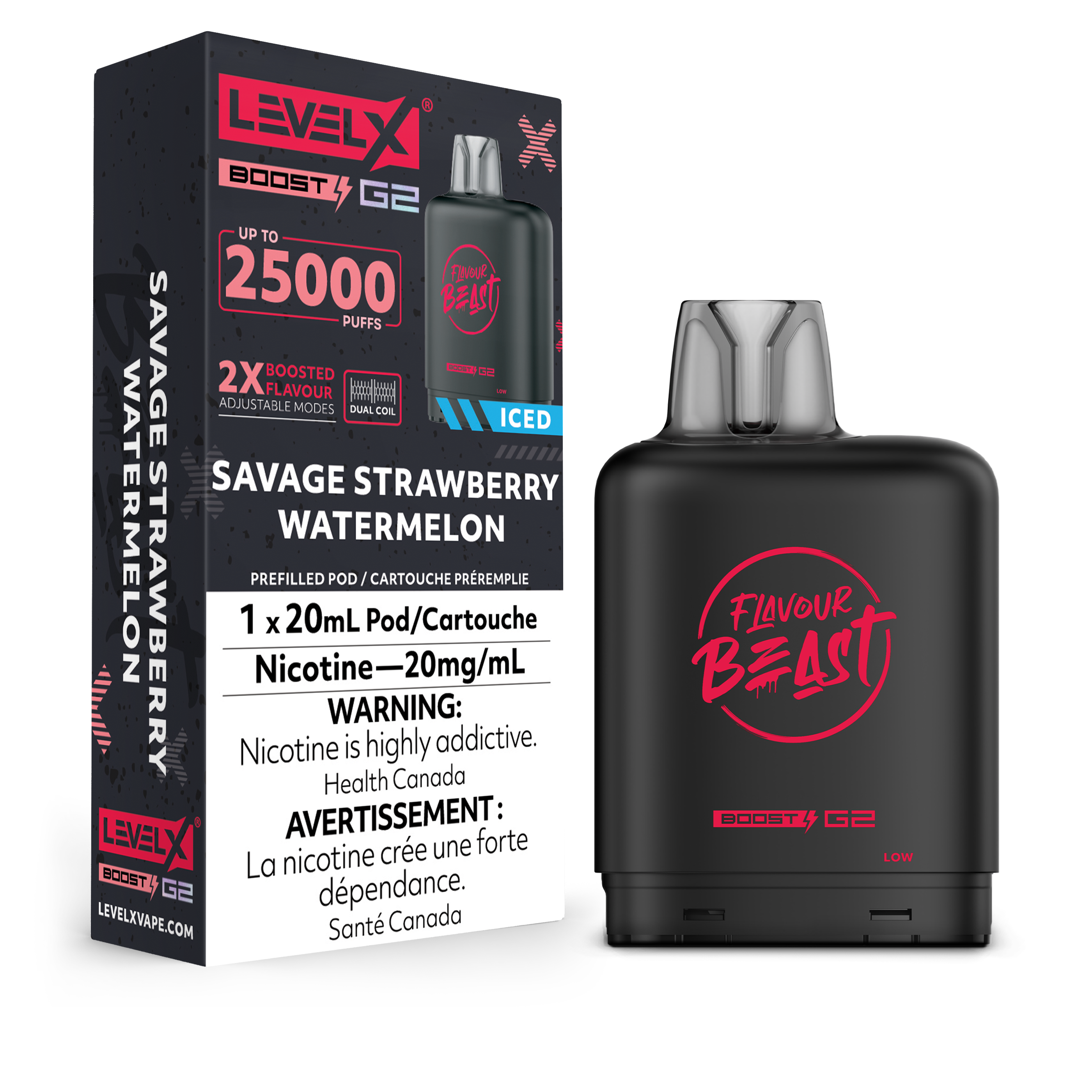 SAVAGE STRAWBERRY WATERMELON - LEVEL X FB BOOST (20mL) (ONTARIO)