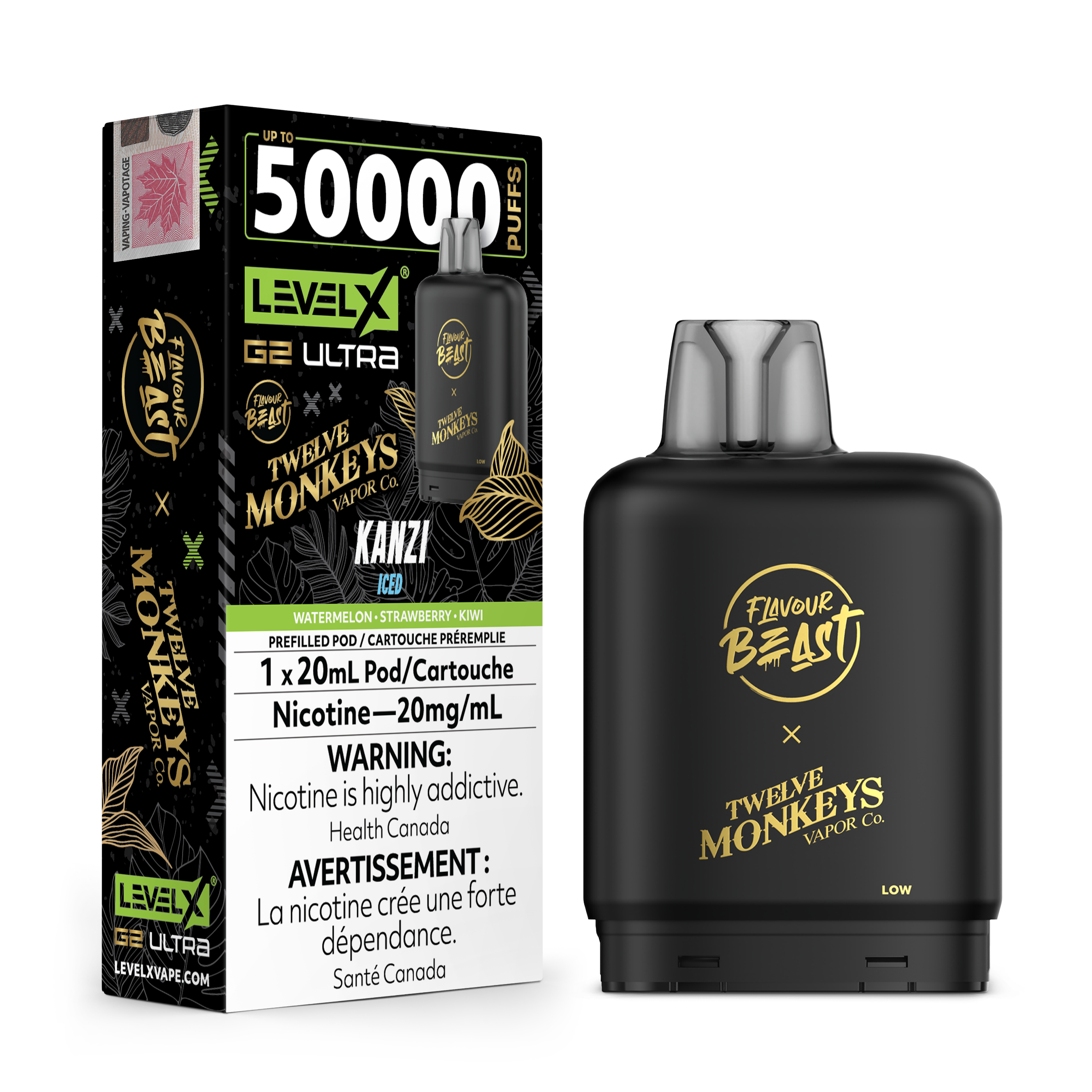 KANZI ICED - FB X 12 MONKEYS LEVEL X G2 ULTRA (20mL) KANZI ICED - FB X 12 MONKEYS LEVEL X G2 ULTRA (20mL)