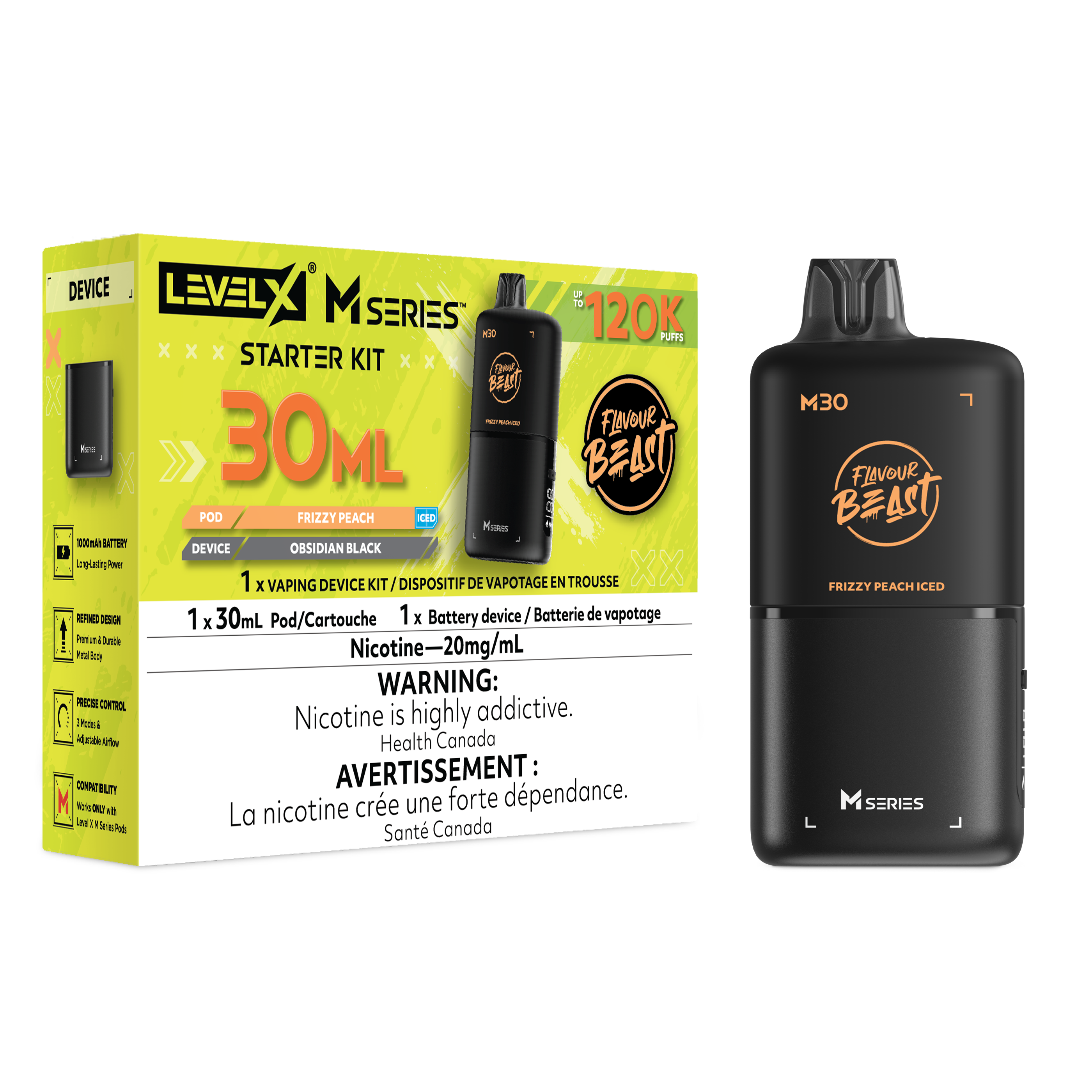 FRIZZY PEACH ICED - LEVEL X M30 STARTER KIT (DEVICE & M30 POD)
