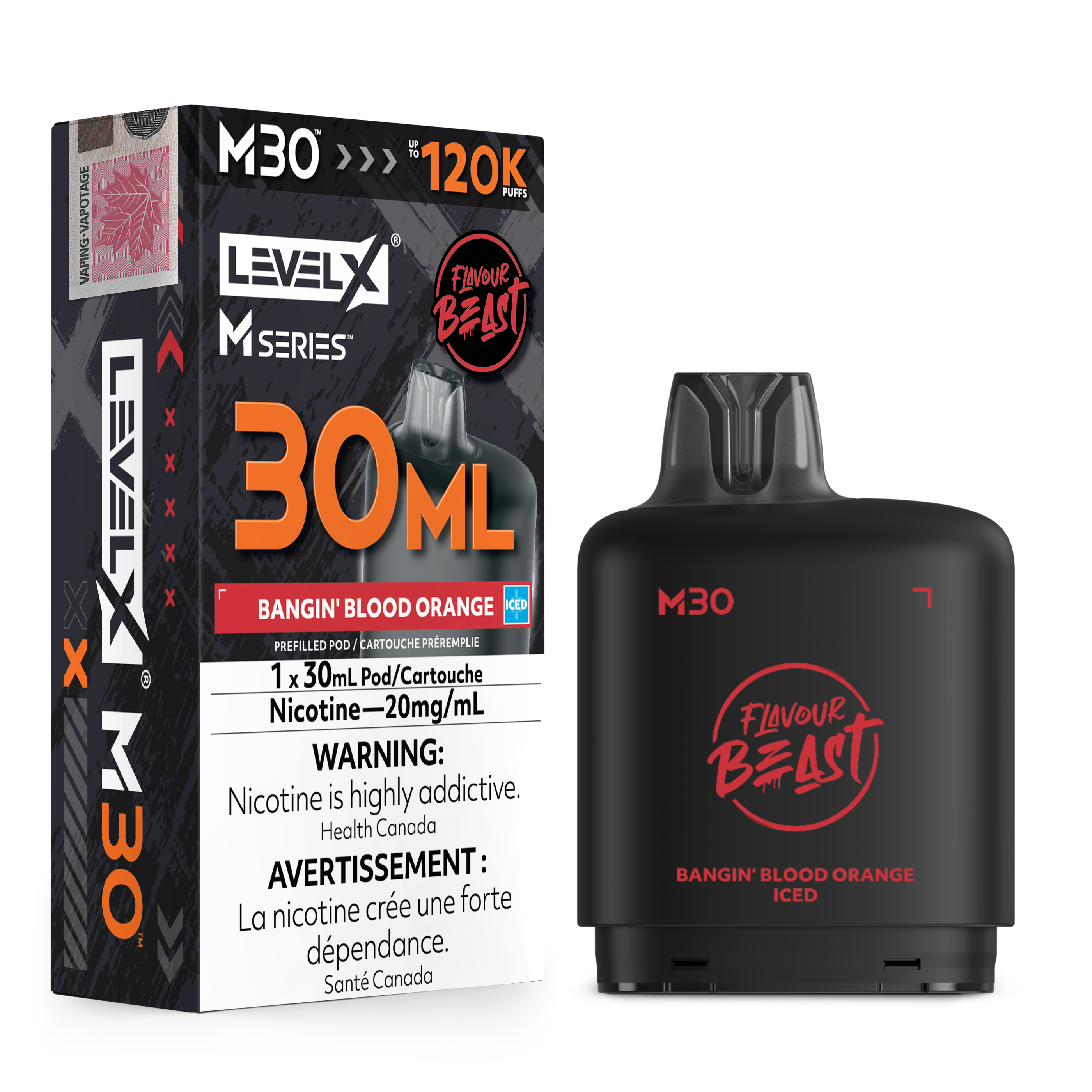 BANGIN' BLOOD ORANGE ICED - LEVEL X M30 (30mL) *LEVEL X M DEVICE REQUIRED*
