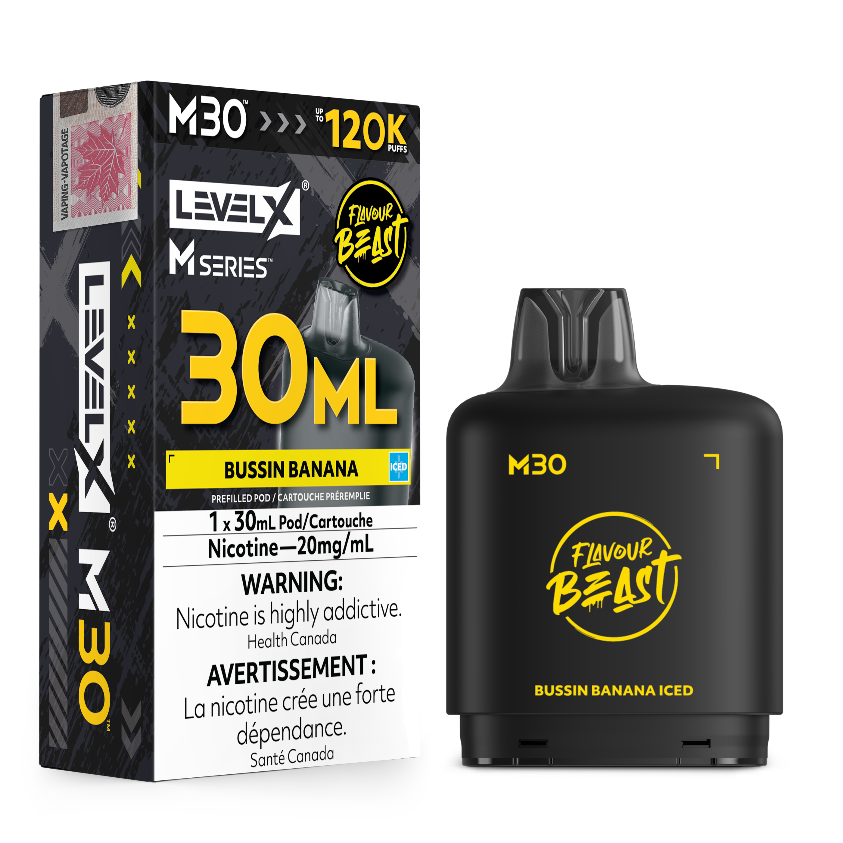 BUSSIN BANANA ICED - LEVEL X M30 (30mL) *LEVEL X M DEVICE REQUIRED*