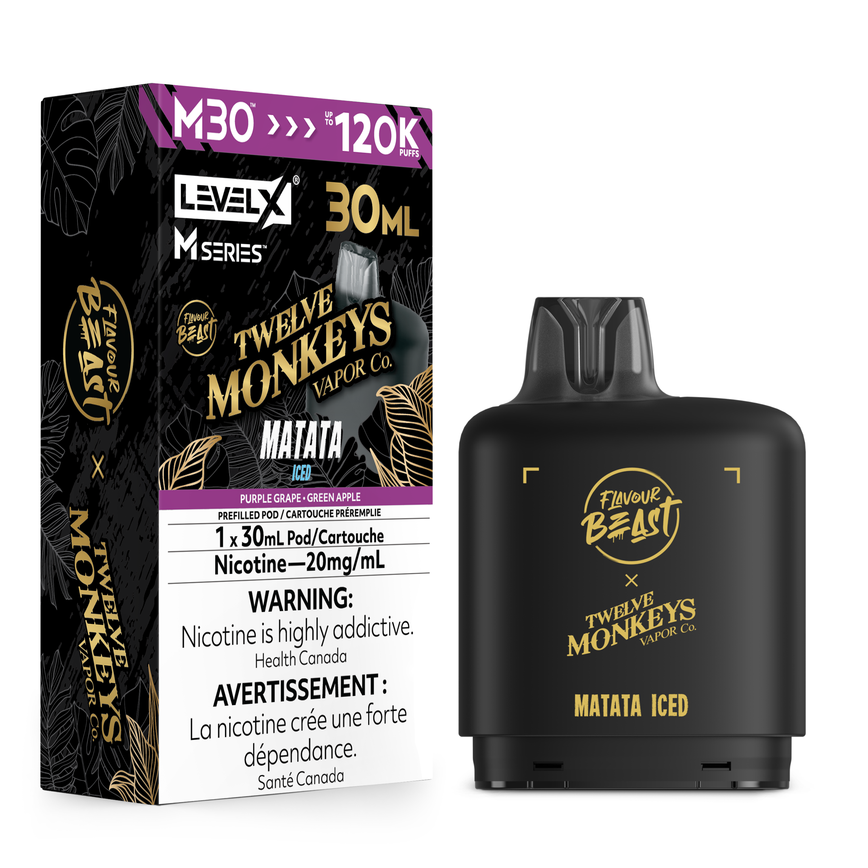 MATATA ICED - FB X 12 MONKEYS LEVEL X M30 (30mL) *LEVEL X M DEVICE REQUIRED*