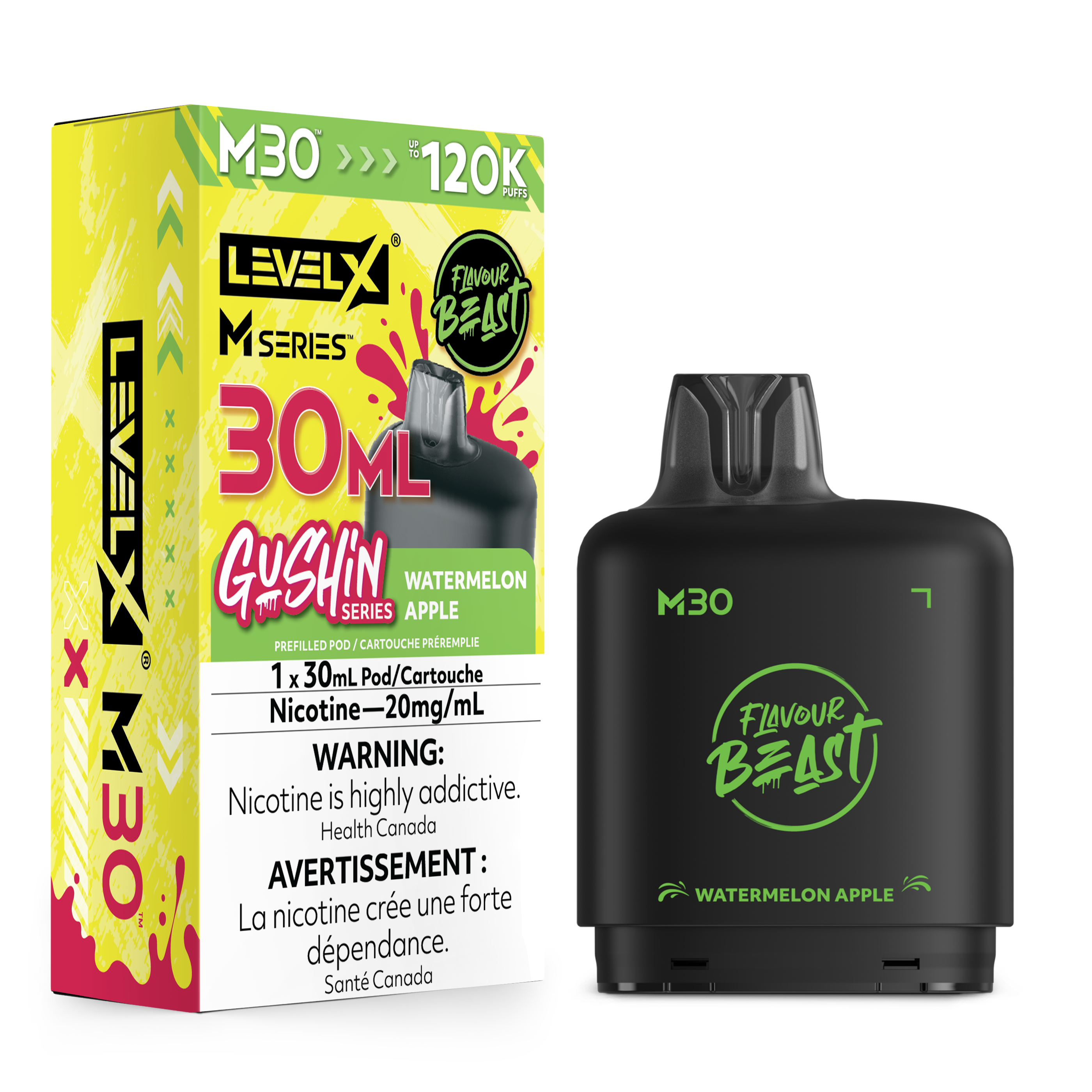 GUSHIN WATERMELON APPLE - LEVEL X M30 (30mL) *LEVEL X M DEVICE REQUIRED*
