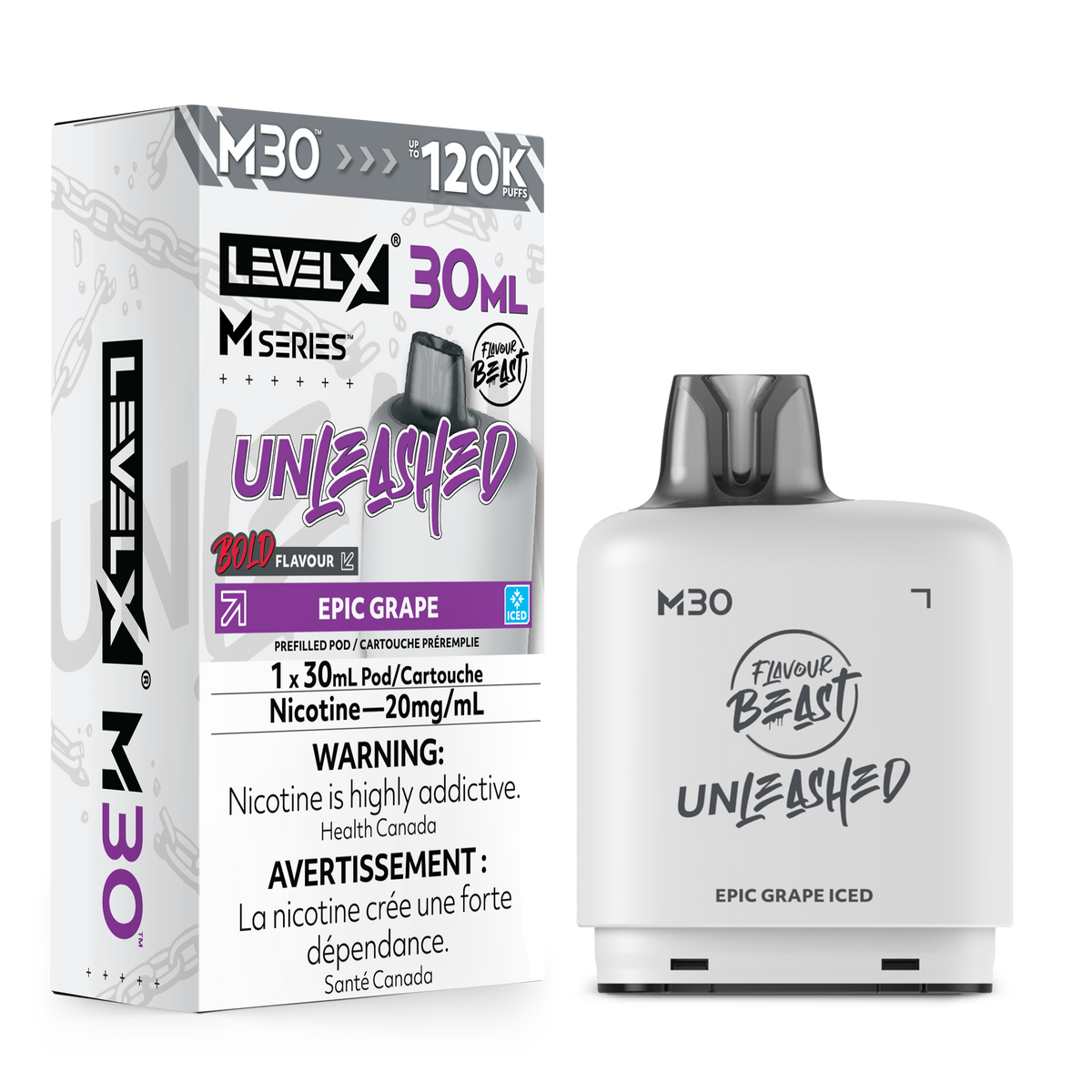 EPIC GRAPE ICED - LEVEL X UNLEASHED M30 (30mL) *LEVEL X M DEVICE REQUIRED*