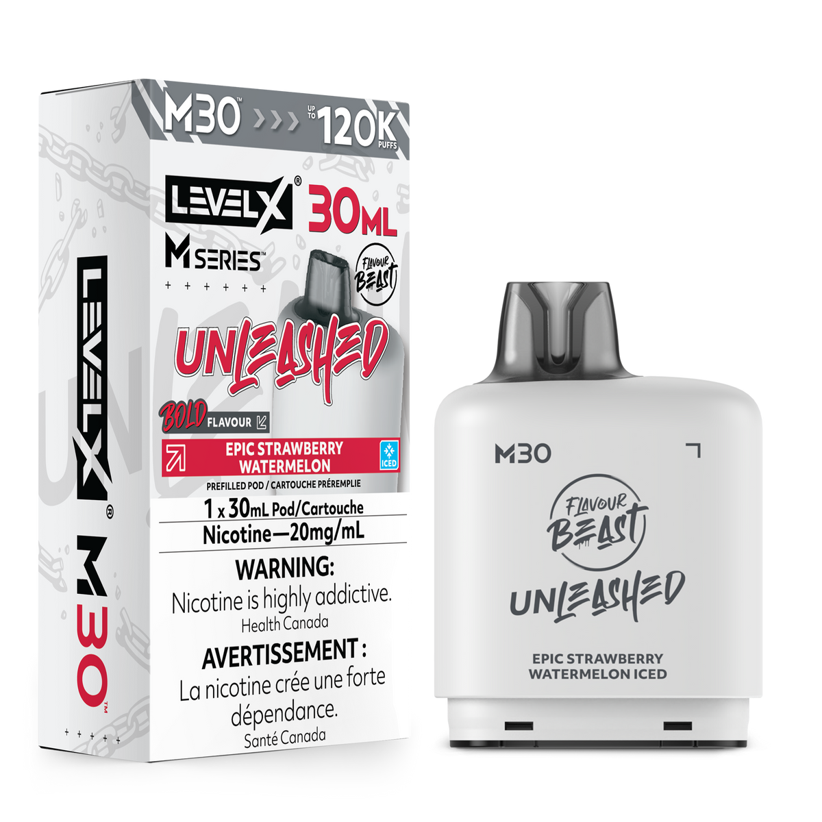 EPIC STRAWBERRY WATERMELON ICED - LEVEL X UNLEASHED M30 (30mL) *LEVEL X M DEVICE REQUIRED*