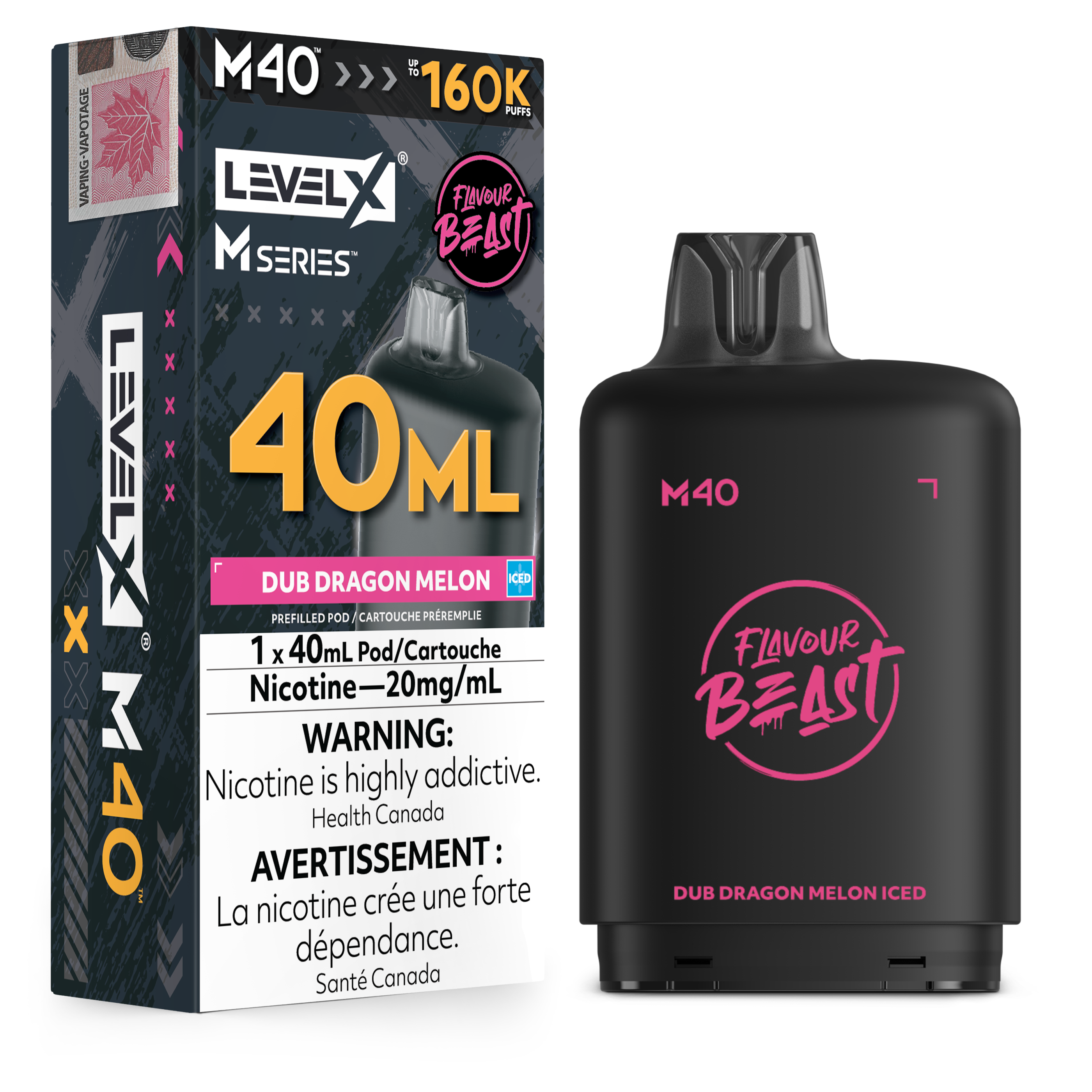 DUB DRAGON MELON ICED - LEVEL X M40 (40mL) *LEVEL X M DEVICE REQUIRED*