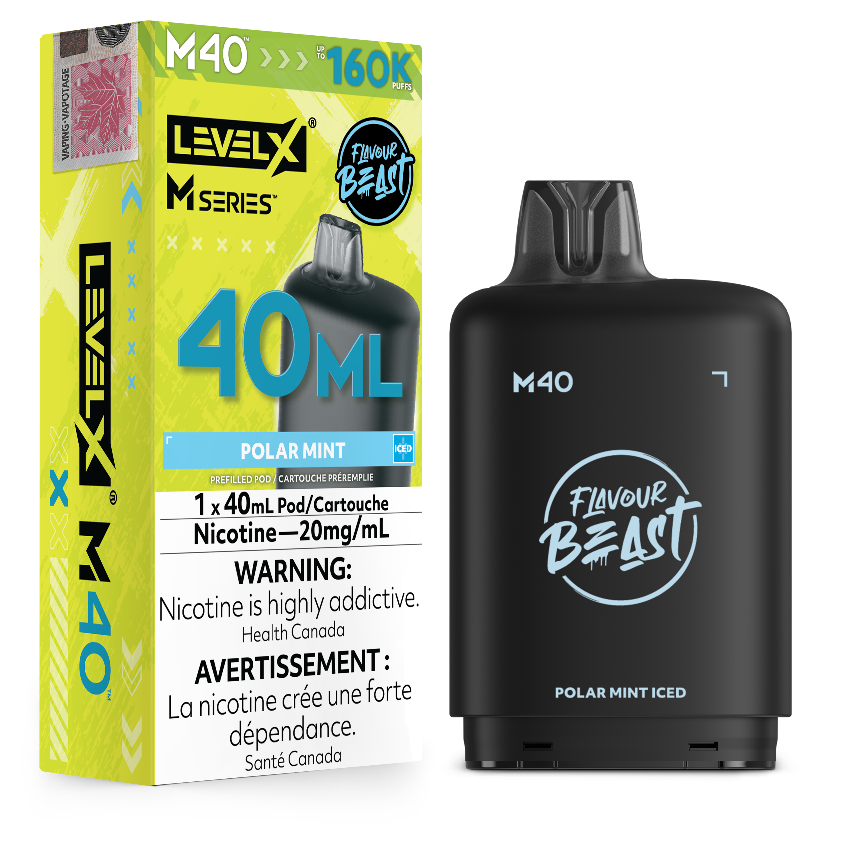 POLAR MINT ICED - LEVEL X M40 (40mL) *LEVEL X M DEVICE REQUIRED*