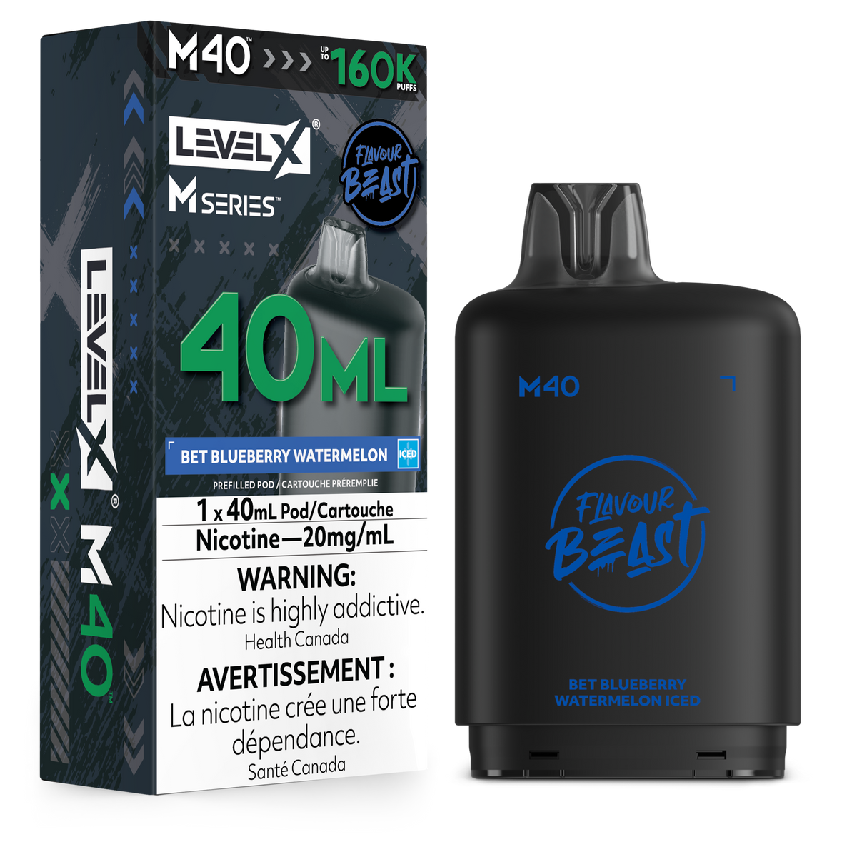 BET BLUEBERRY WATERMELON ICED - LEVEL X M40 (40mL) *LEVEL X M DEVICE REQUIRED*