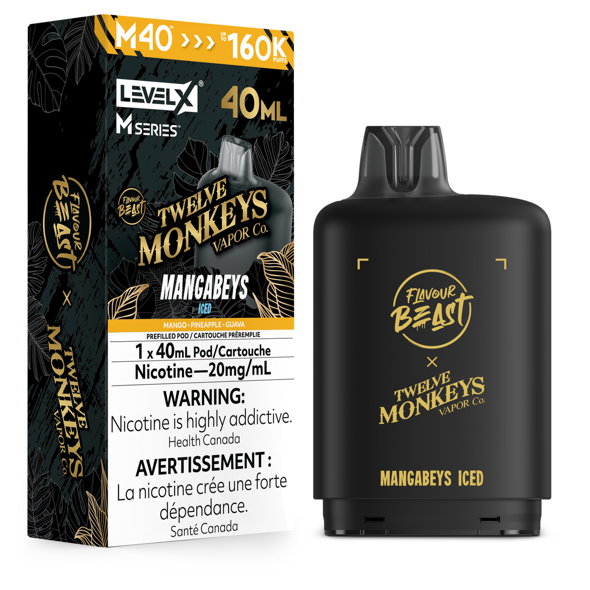 MANGABEYS ICED - FB X 12 MONKEYS LEVEL X M40 (40mL) *LEVEL X M DEVICE REQUIRED*