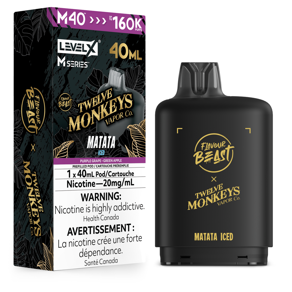 MATATA ICED - FB X 12 MONKEYS LEVEL X M40 (40mL) *LEVEL X M DEVICE REQUIRED*