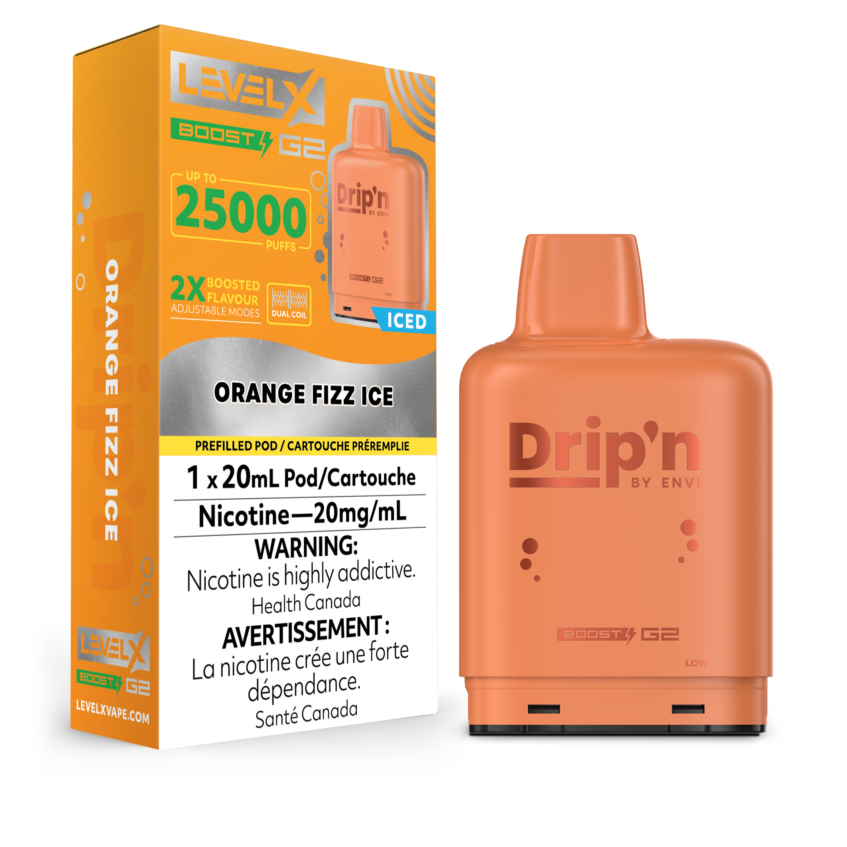 ORANGE FIZZ ICE - LEVEL X DRIP'N BOOST (20mL) (ONTARIO)