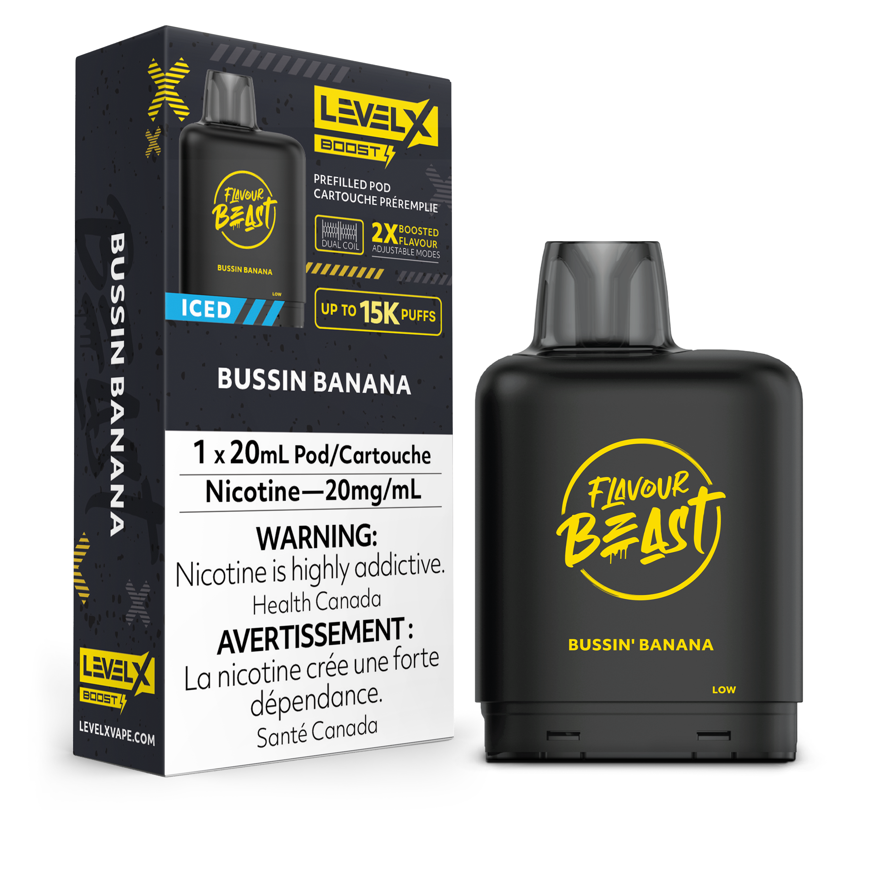 BUSSIN BANANA ICED - LEVEL X FB BOOST (20mL) (ONTARIO)