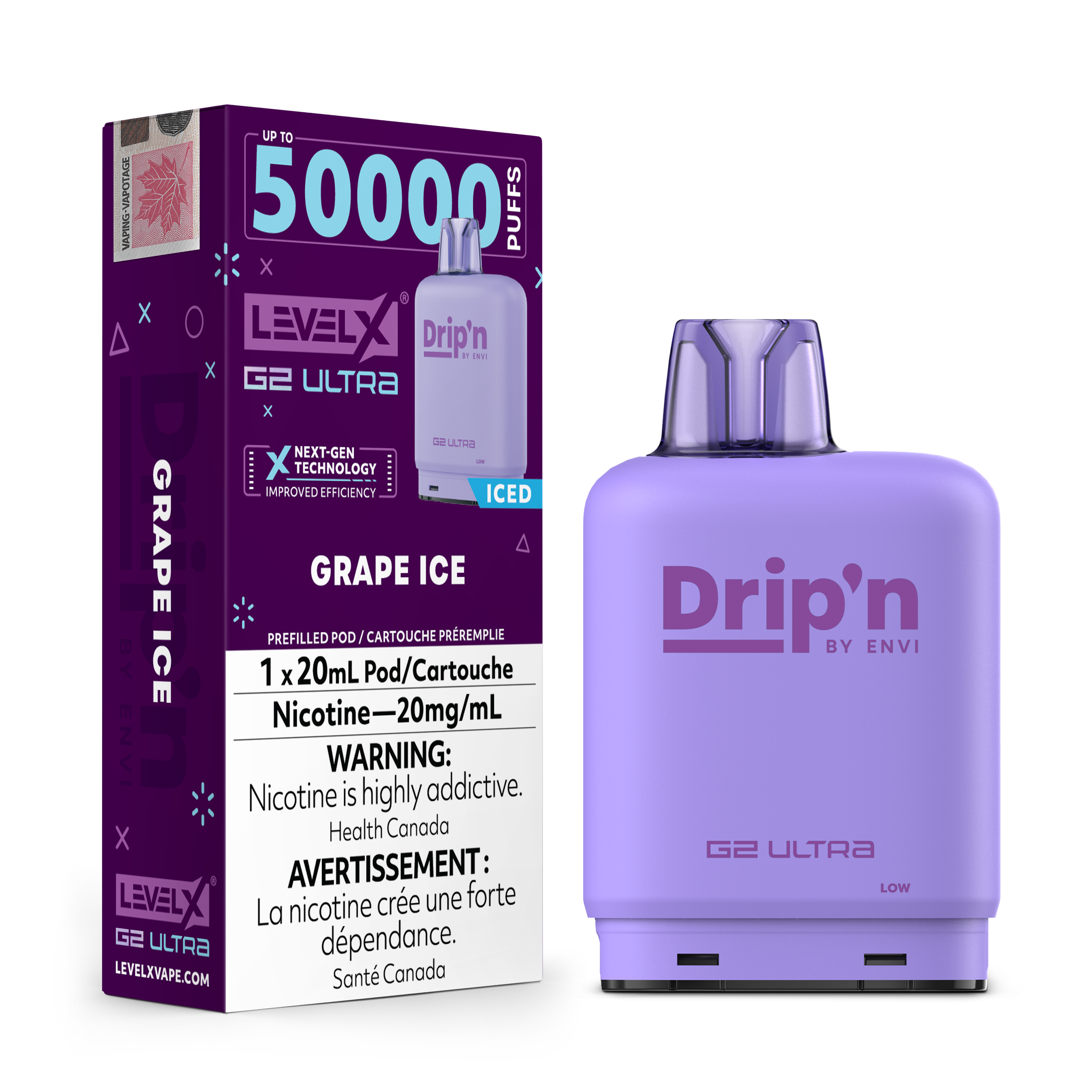 GRAPE ICE - FLAVOUR BEAST LEVEL X G2 DRIP'N ULTRA (20mL) (ONTARIO)