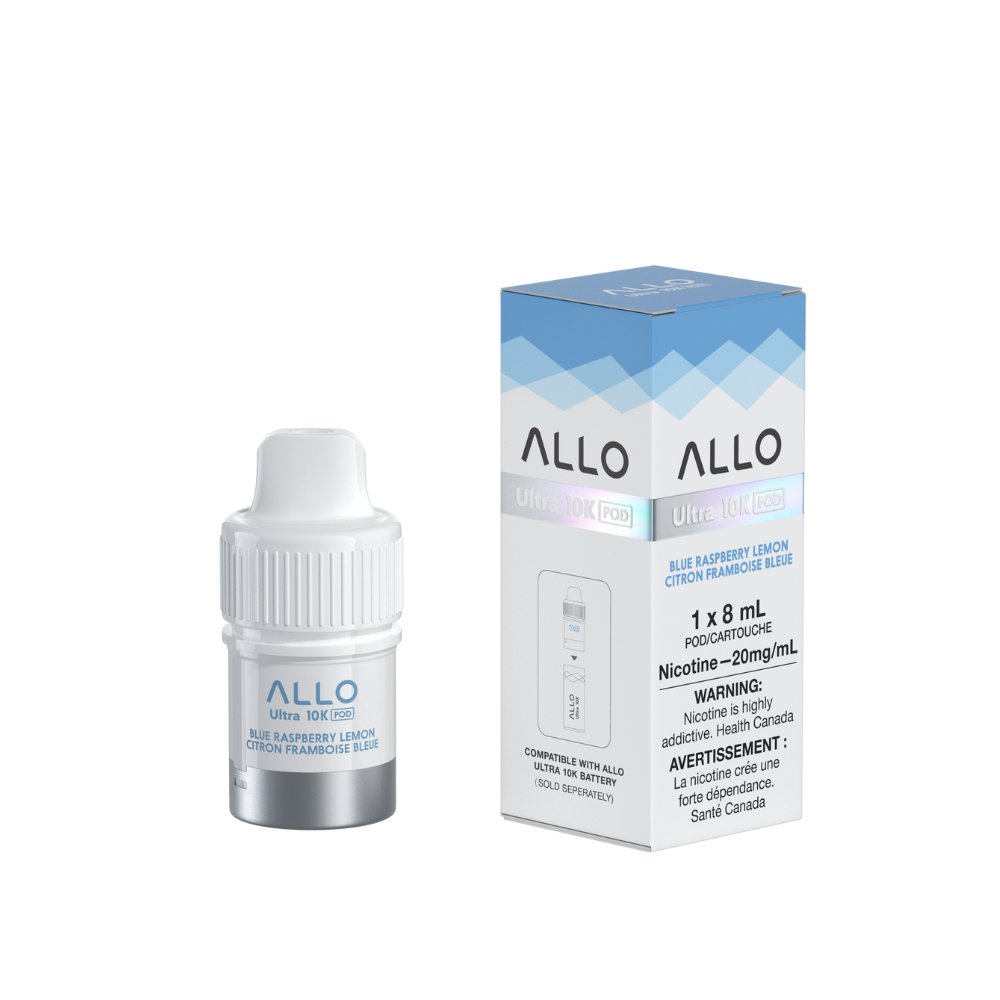 BLUE RASPBERRY LEMON - ALLO ULTRA 10K PRE-FILLED PODS (8mL) (POD ONLY, ALLO 10K HYBRID DEVICE REQUIRED)