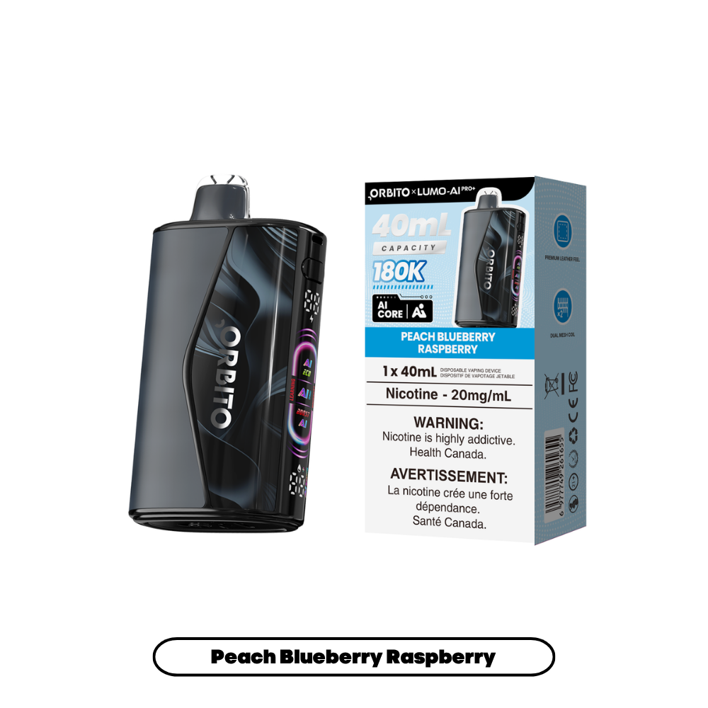 PEACH BLUEBERRY RASPBERRY - ORBITO LUMO AI PRO+ 180K (40mL)