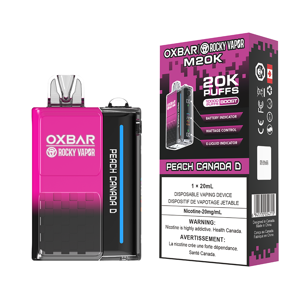PEACH CANADA D - OXBAR M20K BY ROCKY VAPOR (ONTARIO)