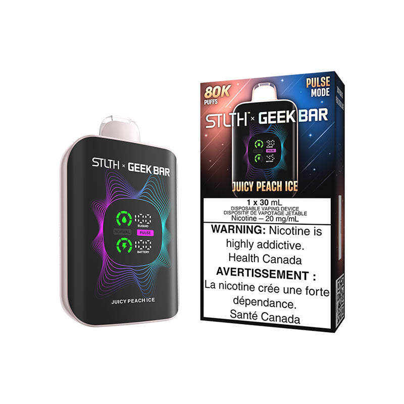 JUICY PEACH ICE - STLTH X GEEK BAR DISPOSABLE (30mL) JUICY PEACH ICE - STLTH X GEEK BAR DISPOSABLE (30mL)