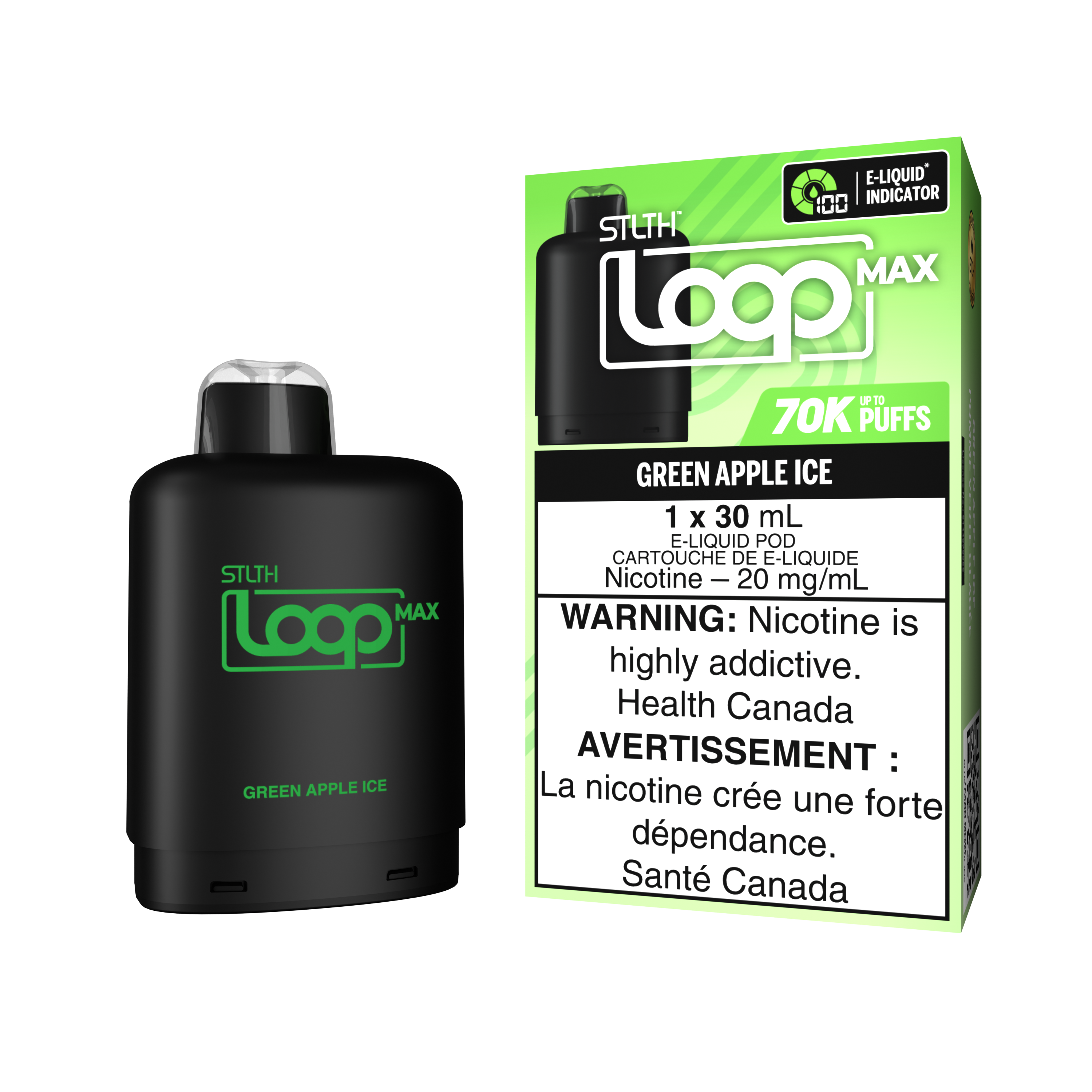 GREEN APPLE ICE - STLTH LOOP MAX (30mL) (ONTARIO)