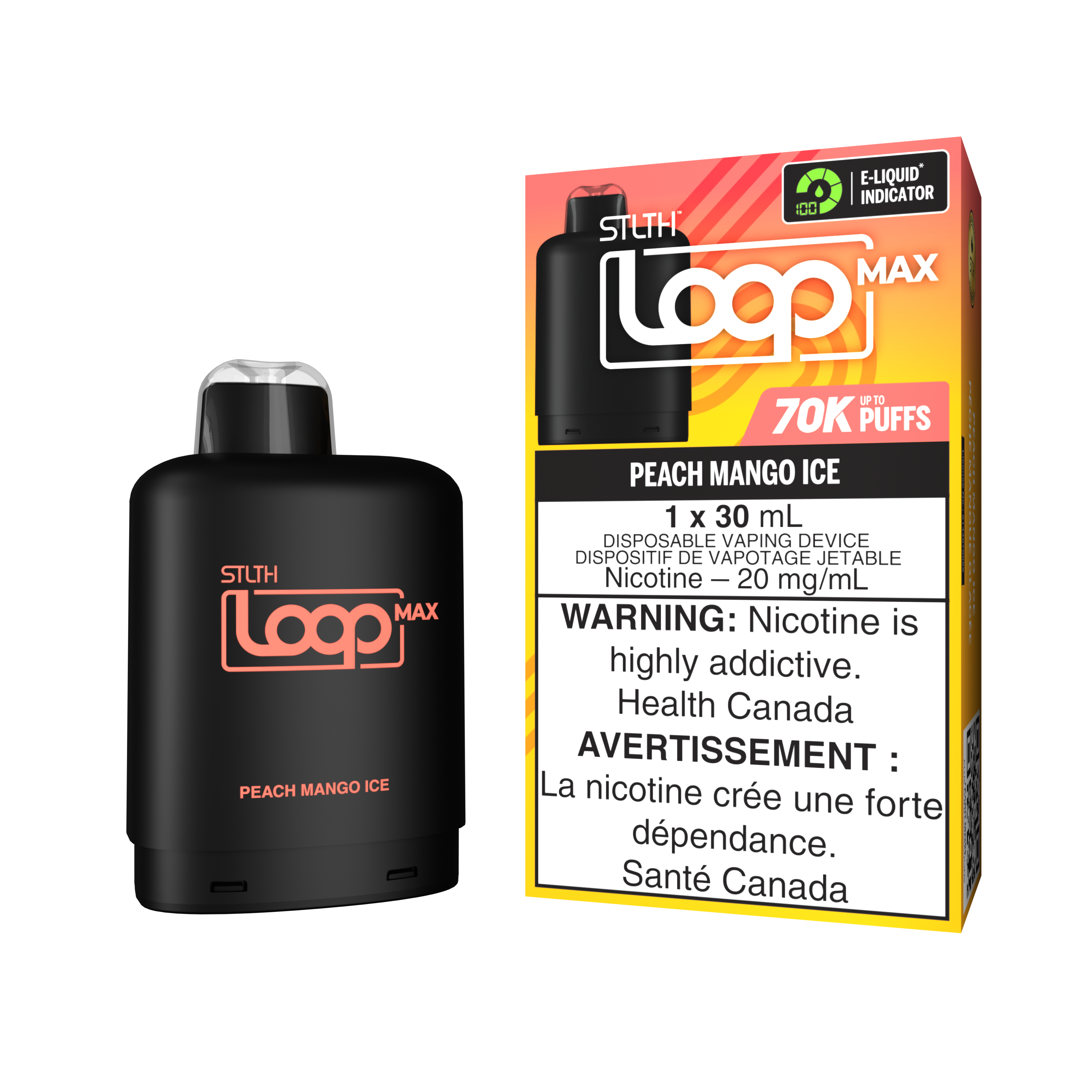 PEACH MANGO ICE - STLTH LOOP MAX (30mL) (ONTARIO)