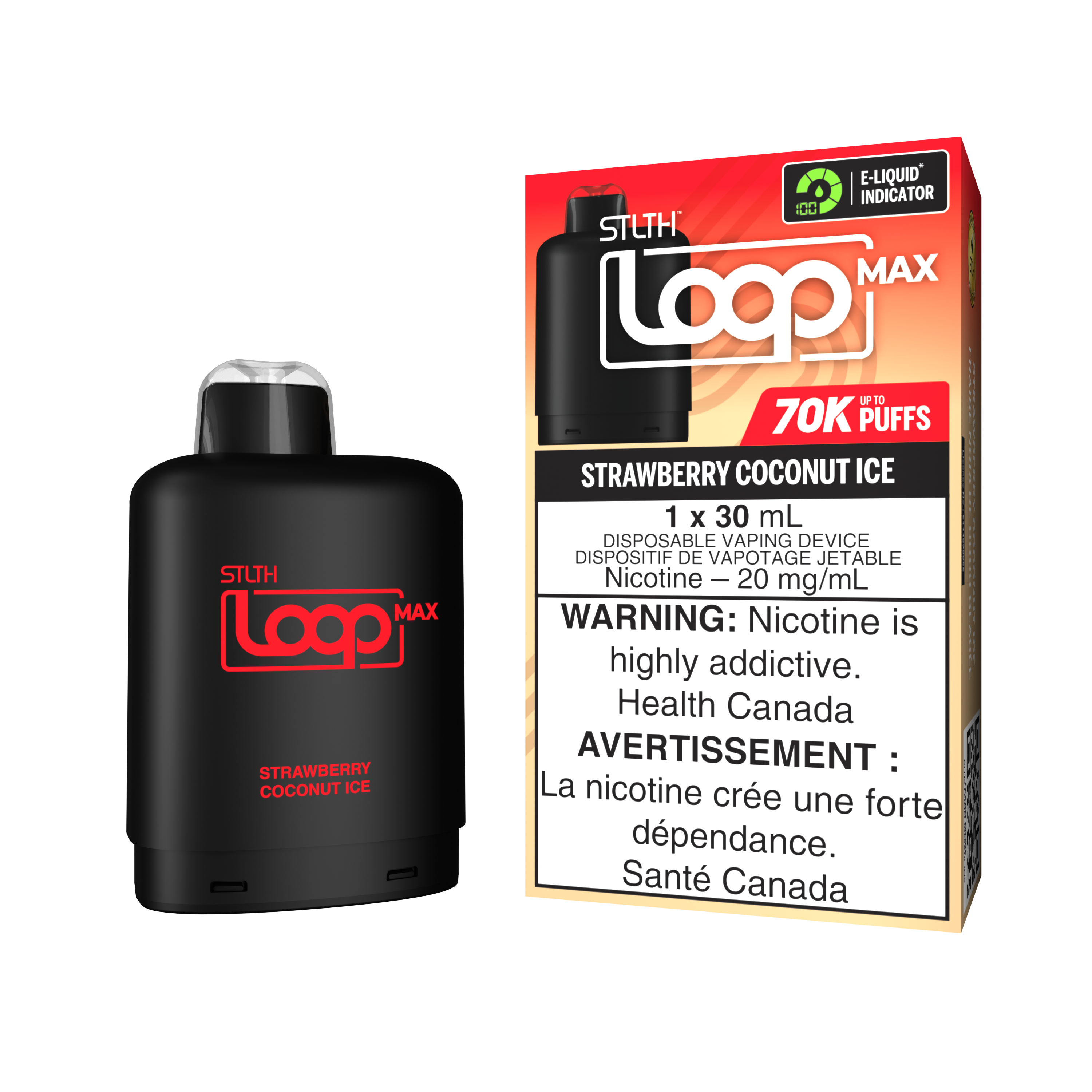 STRAWBERRY COCONUT ICE - STLTH LOOP MAX (30mL) (ONTARIO)