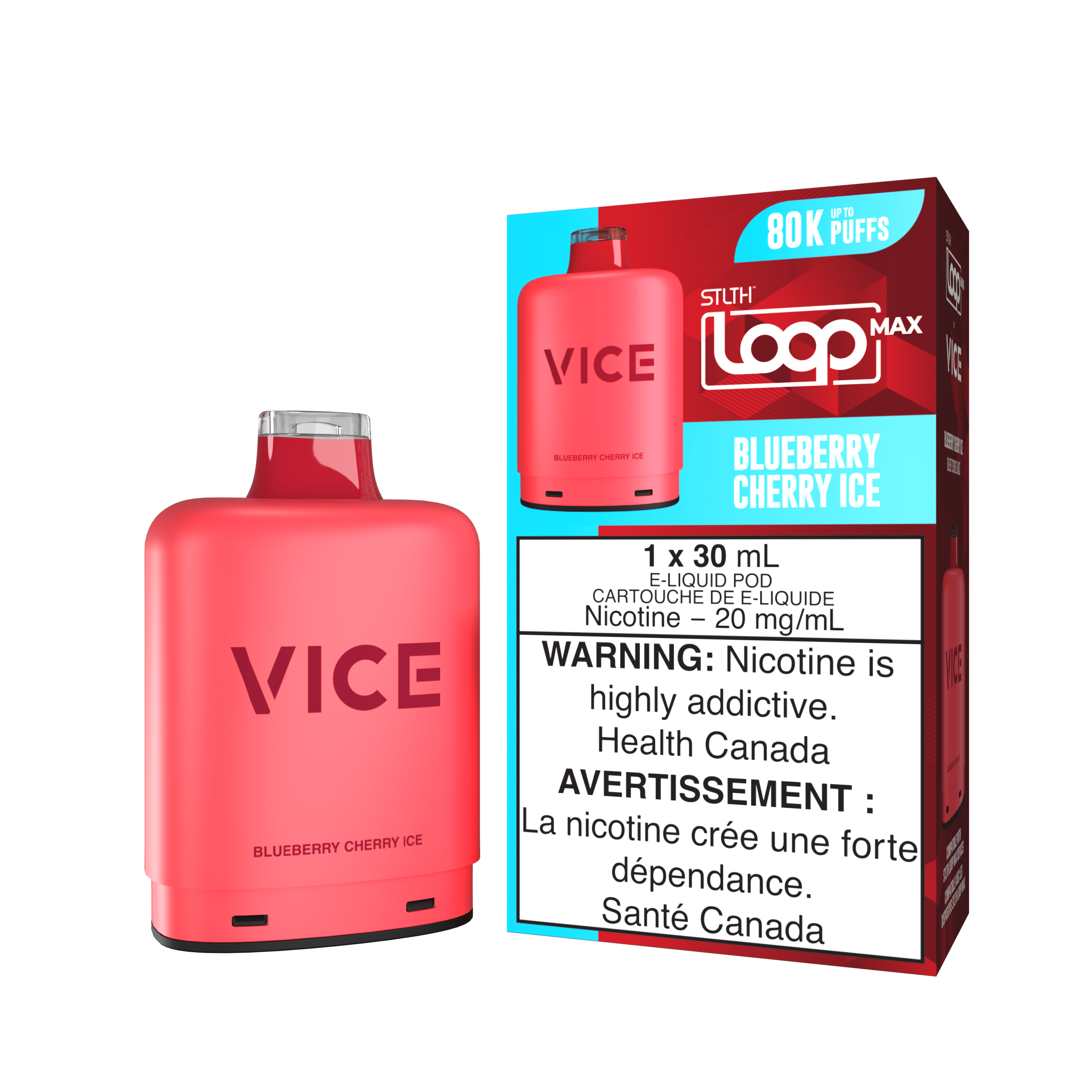 BLUEBERRY CHERRY ICE - STLTH LOOP MAX X VICE (30mL) *LOOP MAX DEVICE REQUIRED*