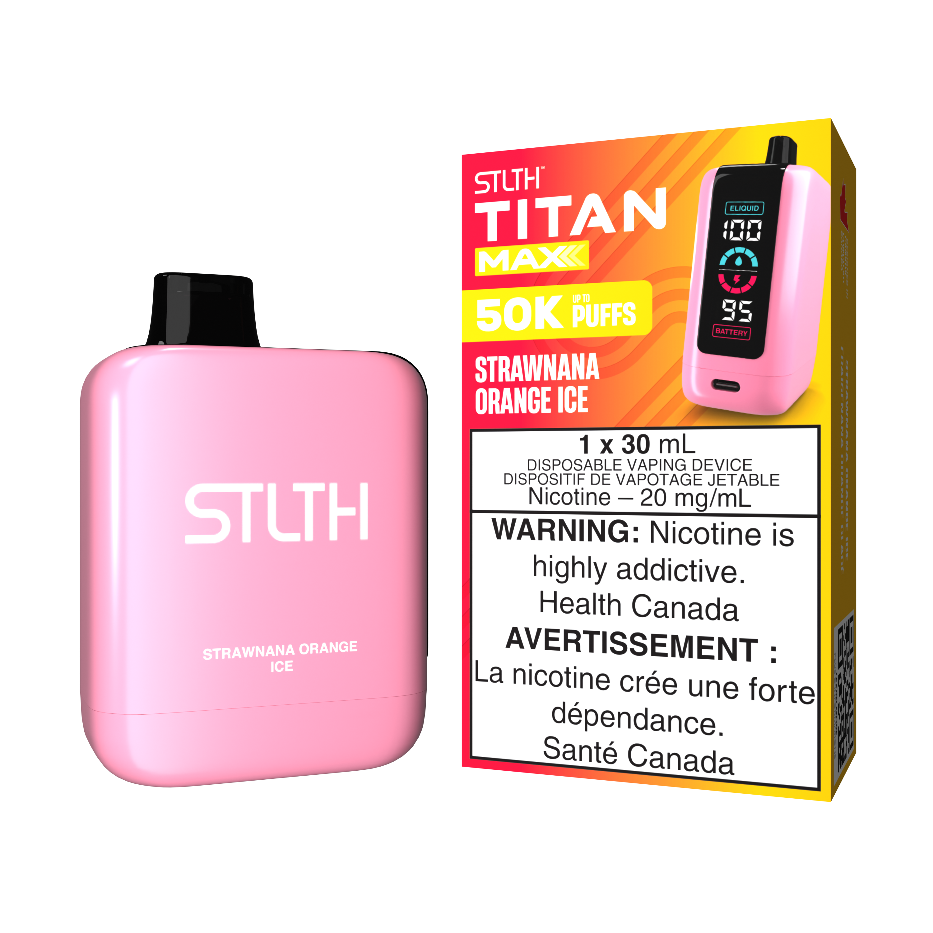 STRAWNANA ORANGE ICE - STLTH TITAN MAX DISPOSABLE (30mL) (ONTARIO)