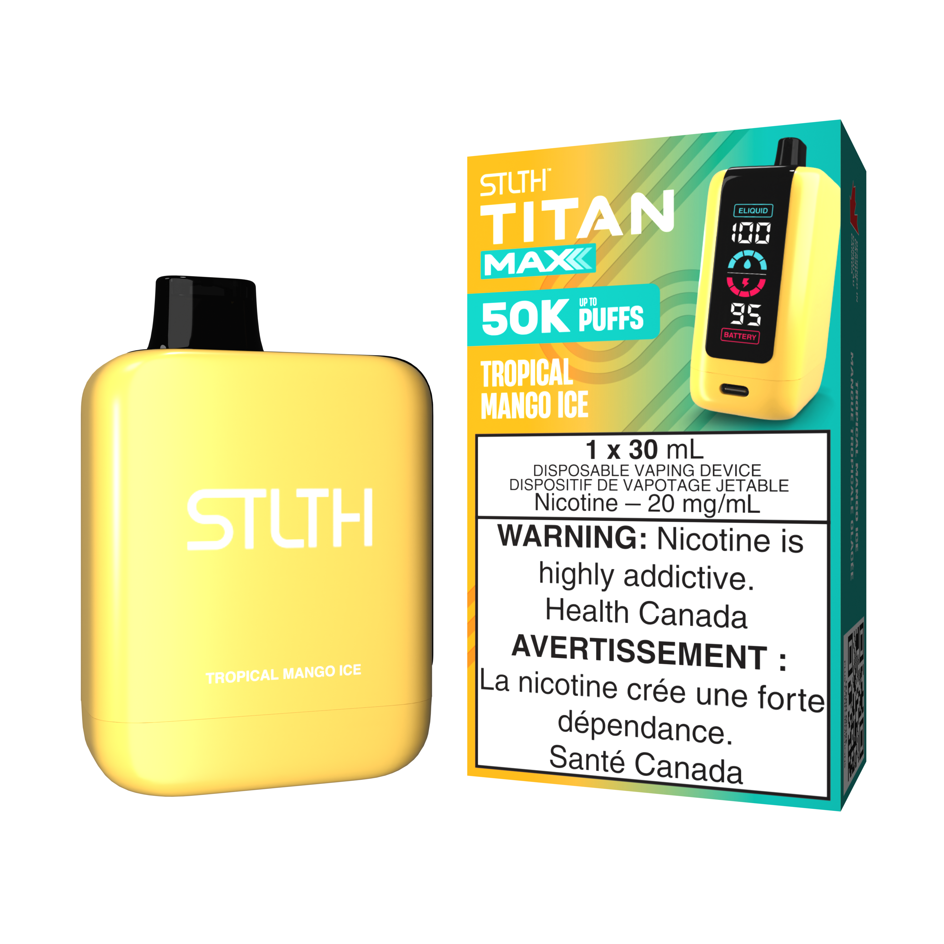 TROPICAL MANGO ICE - STLTH TITAN MAX DISPOSABLE (30mL) (ONTARIO)