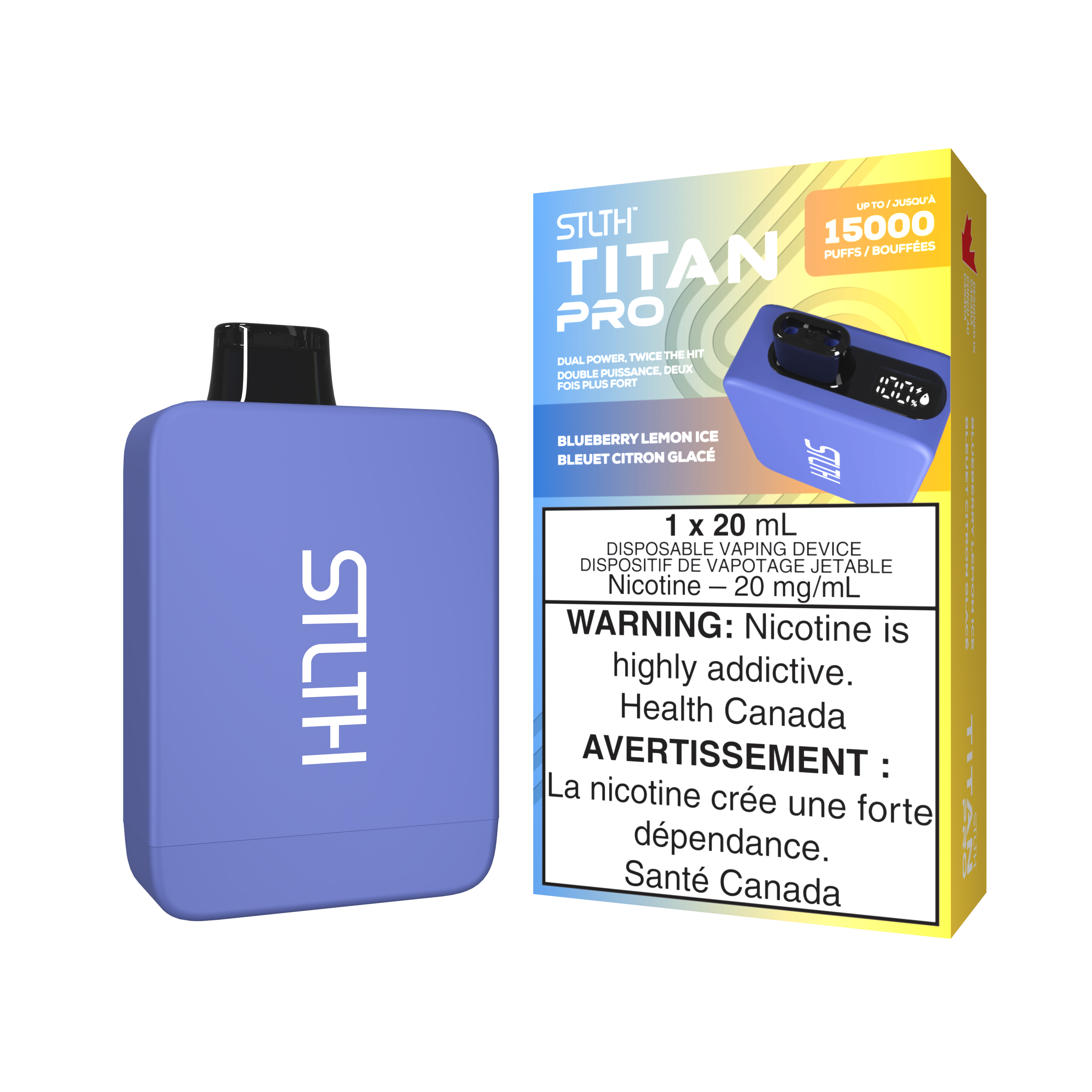 BLUEBERRY LEMON ICE - STLTH TITAN PRO (20mL) (ONTARIO)