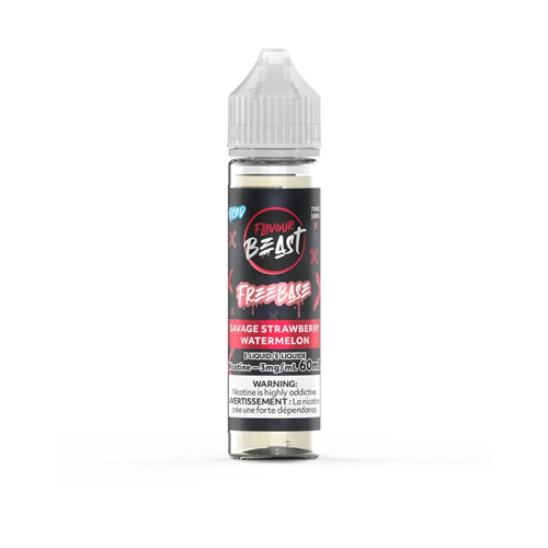 SAVAGE STRAWBERRY WATERMELON - FLAVOUR BEAST FREEBASE E LIQUID (60mL)