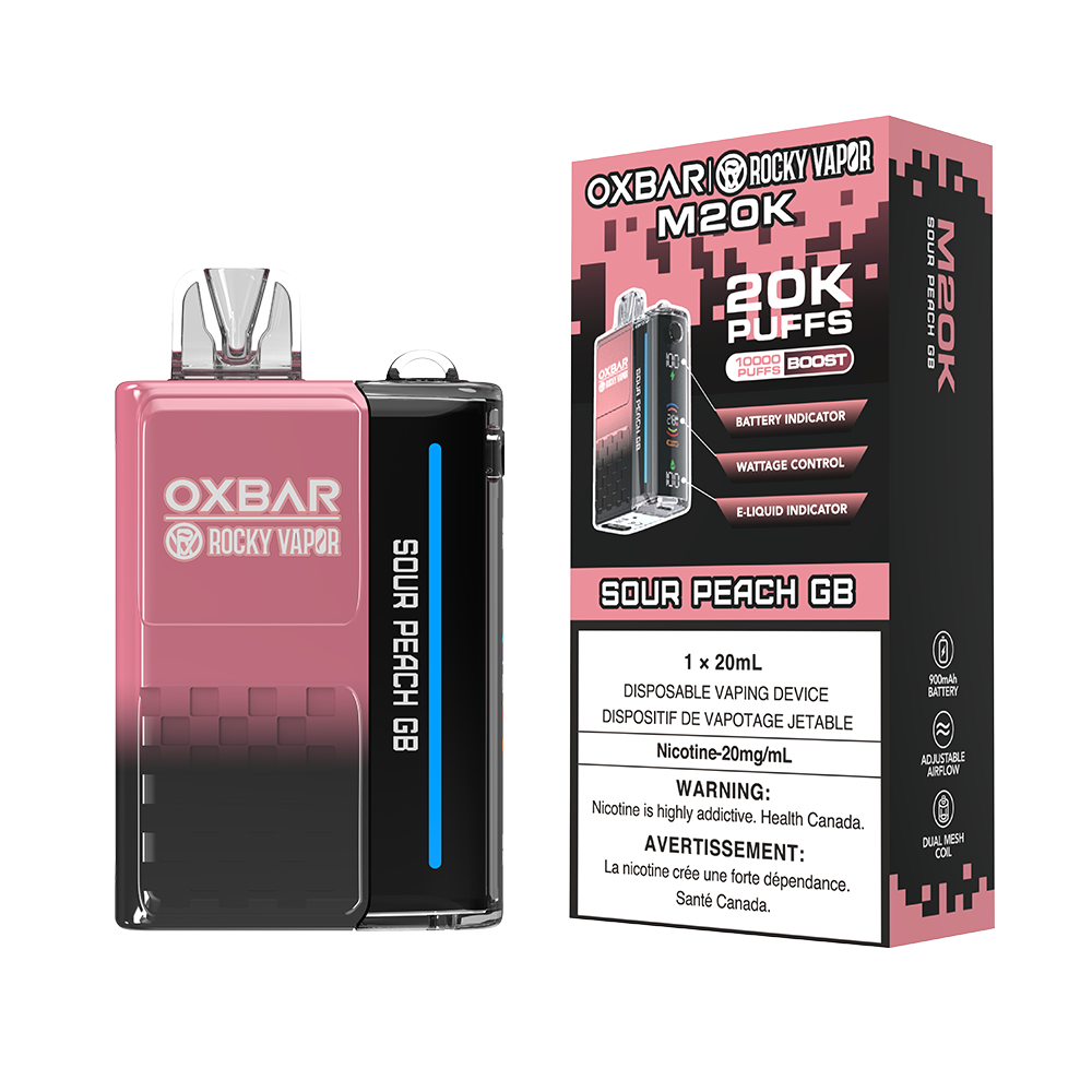 SOUR PEACH GB - OXBAR M20K PAR ROCKY VAPOR (ONTARIO)