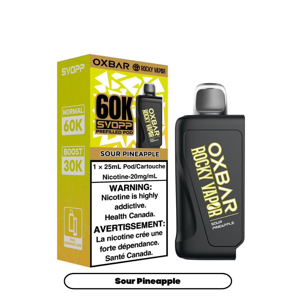 SOUR PINEAPPLE - OXBAR SVOPP 60K POD SYSTEM (SVOPP DEVICE REQUIRED)