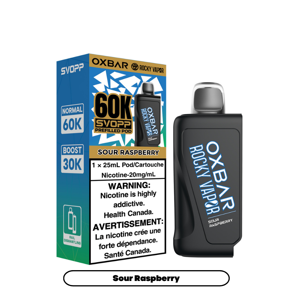SOUR RASPBERRY - OXBAR SVOPP 60K POD SYSTEM (SVOPP DEVICE REQUIRED)