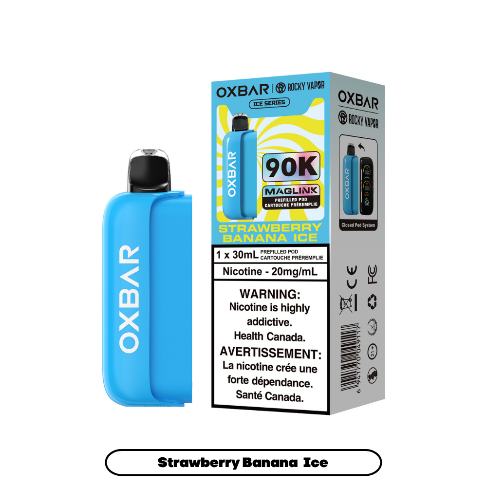 STRAWBERRY BANANA ICE - OXBAR MAGLINK (POD ONLY, MAGLINK DEVICE REQUIRED)