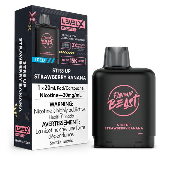 STR8 UP STRAWBERRY BANANA - LEVEL X FB BOOST (20mL) (ONTARIO)